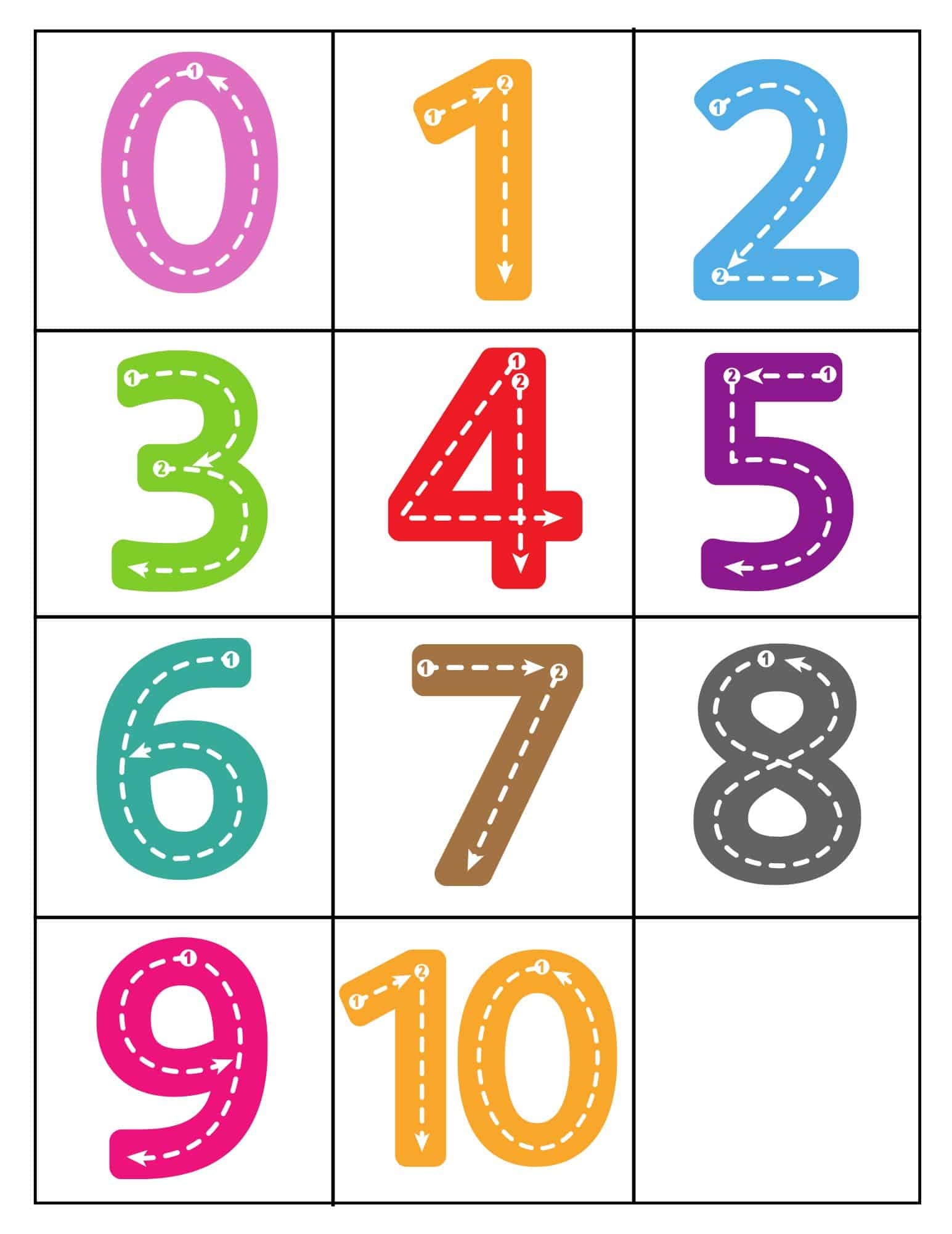 Number Templates Printable Free