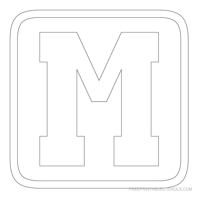 1 Free Printable Block Letters Stencils A Z 1 Free Printable Block Letters Stencils A Z