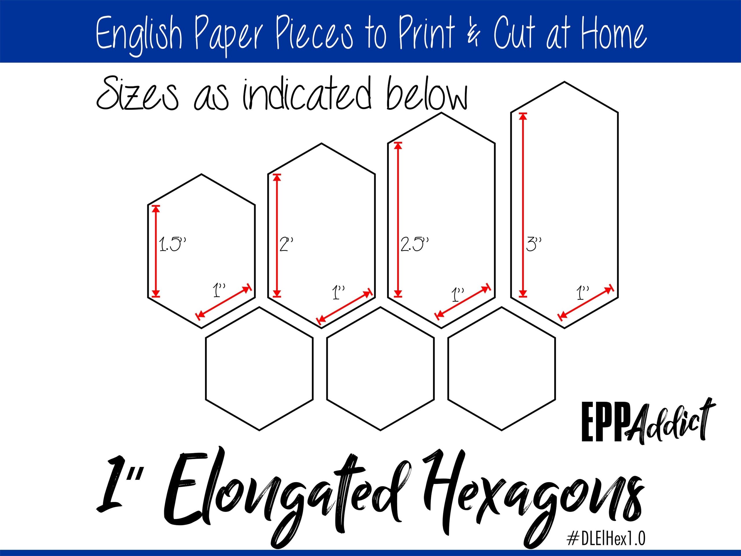 Free Printable 3 Inch Hexagon Template