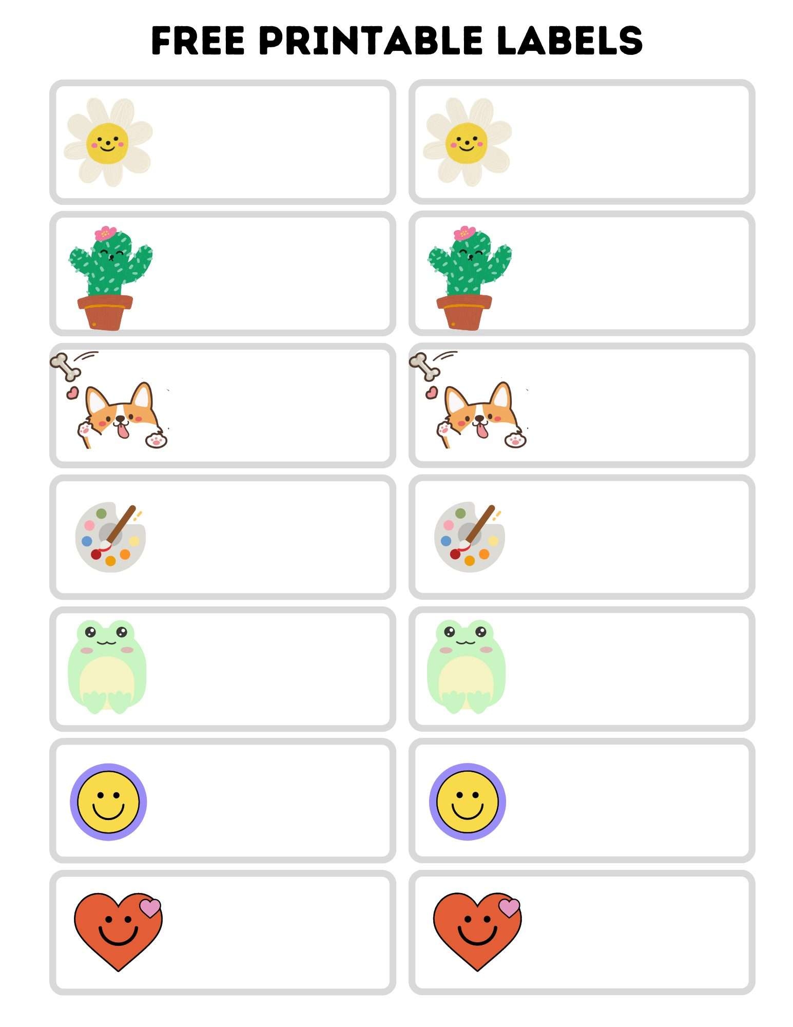 Label Templates Free Printable