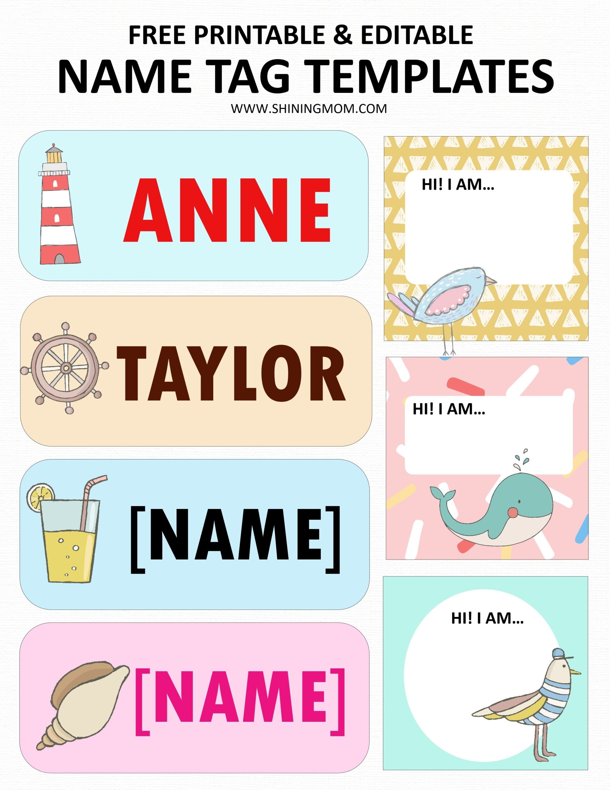 100 Free Printable Name Tag Designs Worksheets Library