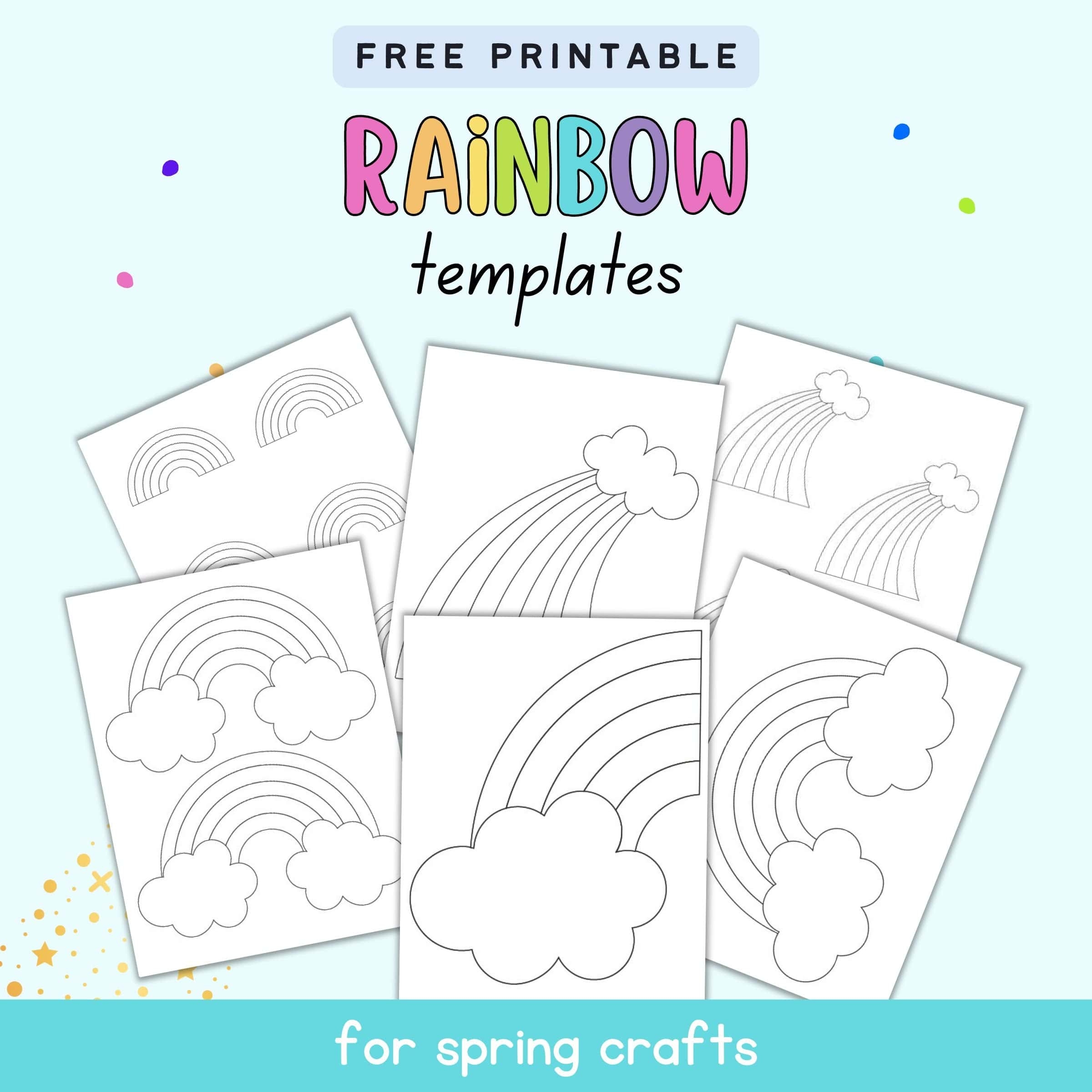 11 Free Free Printable Rainbow Templates The Artisan Life