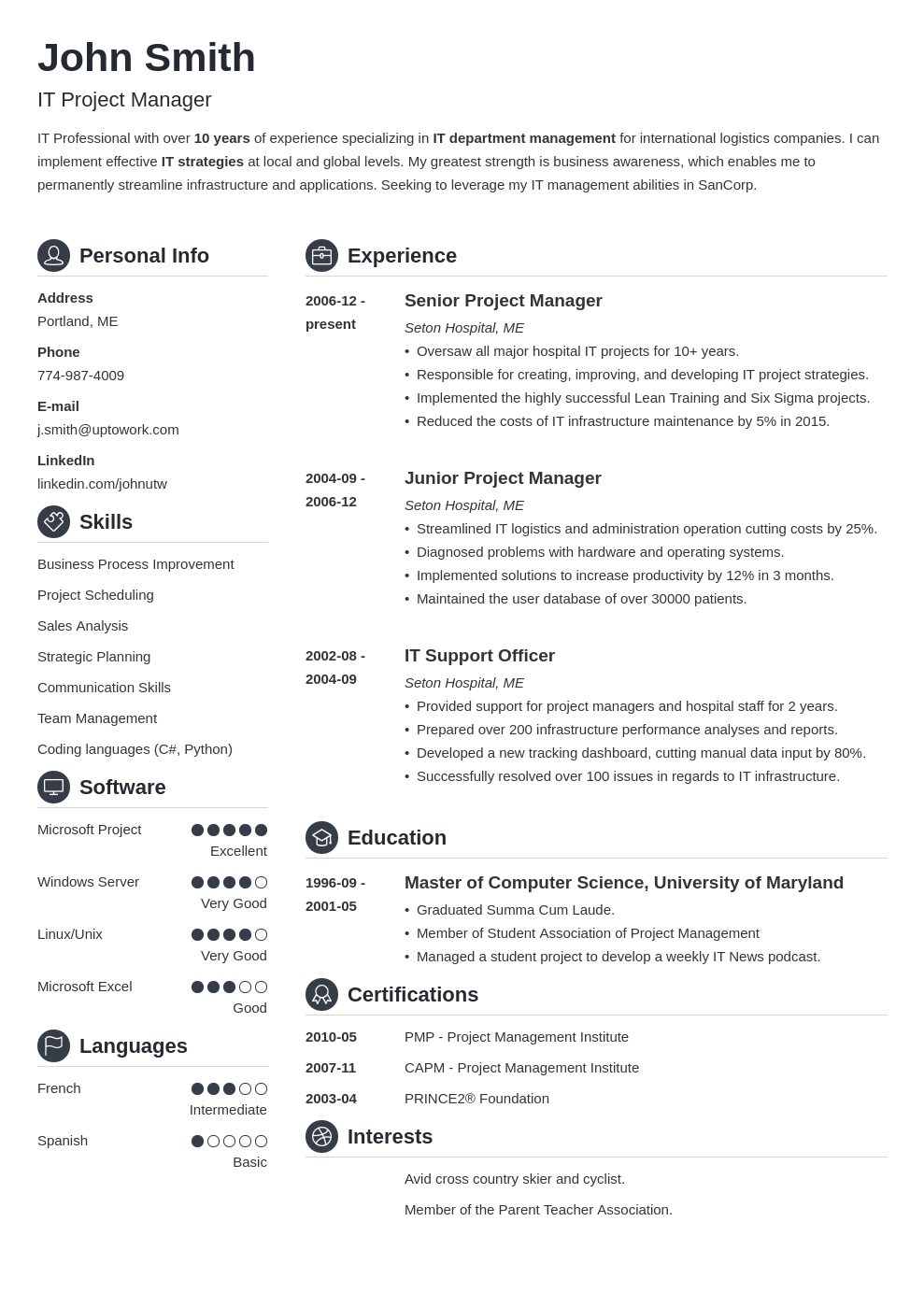 Free Blank Resume Templates Printable
