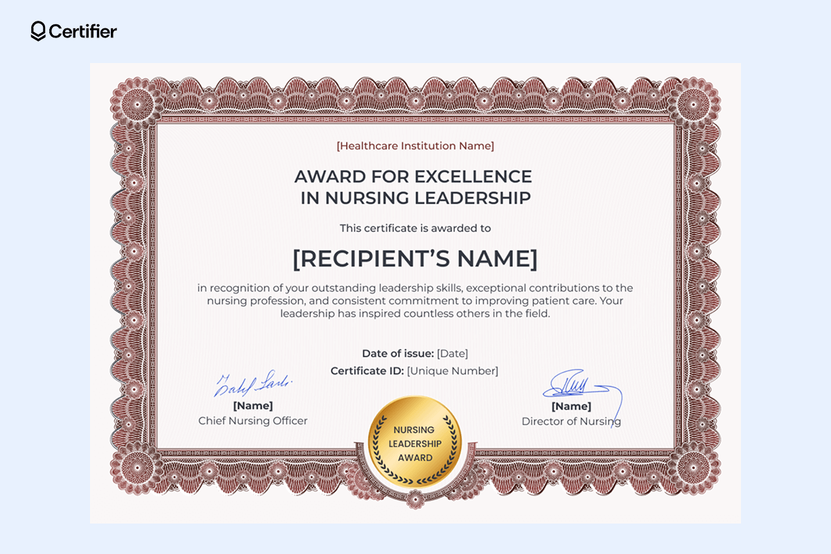 15 Free Printable Nursing Certificate Templates