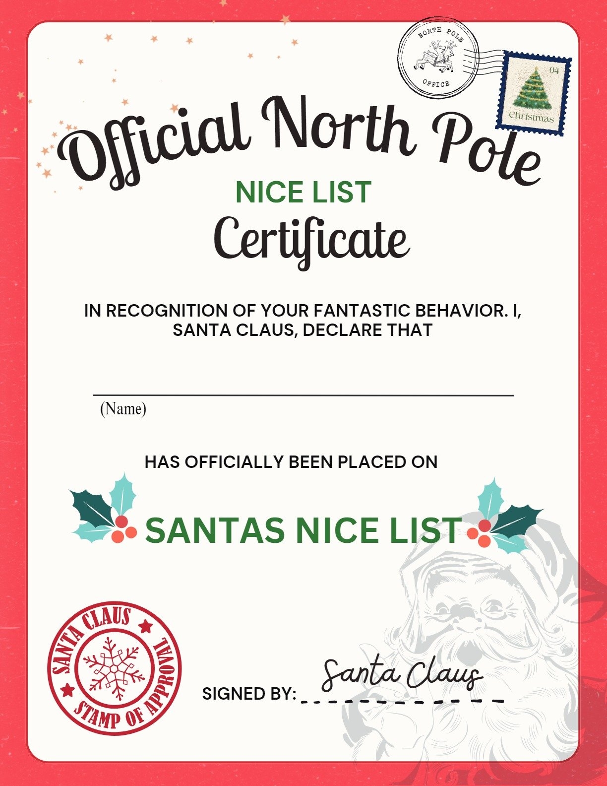 18 Nice List Certificates Free PDF Printables 