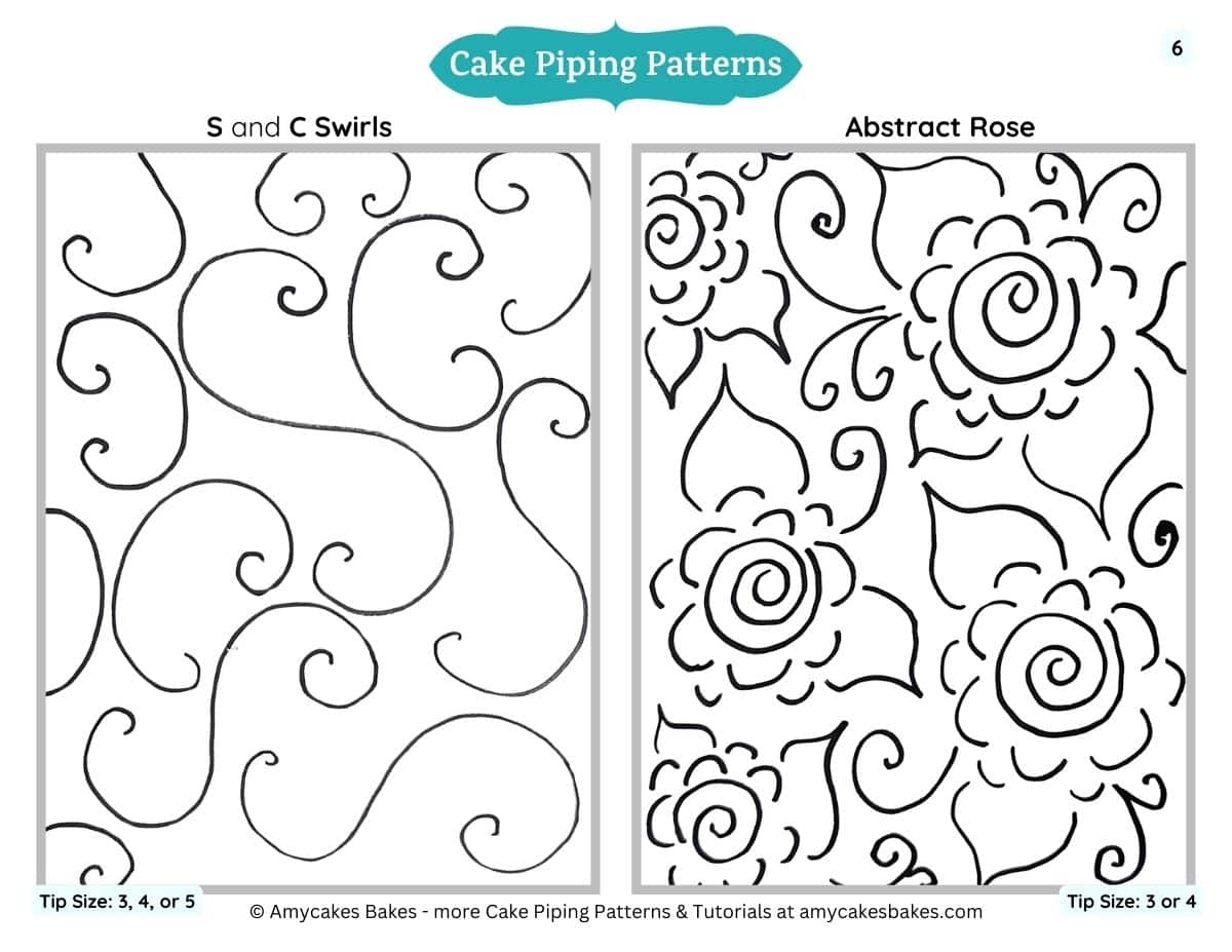 18 Pro Cake Decorating Piping Patterns Free Practice Templates
