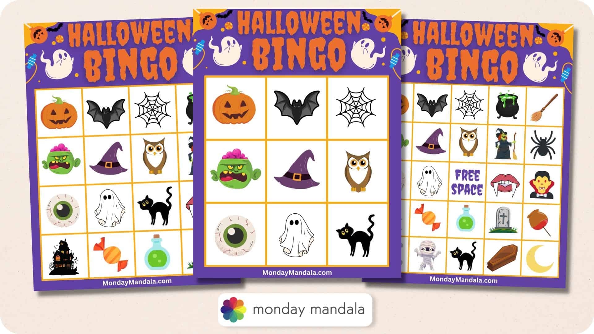 180 Halloween Bingo Cards Free PDF Printables 