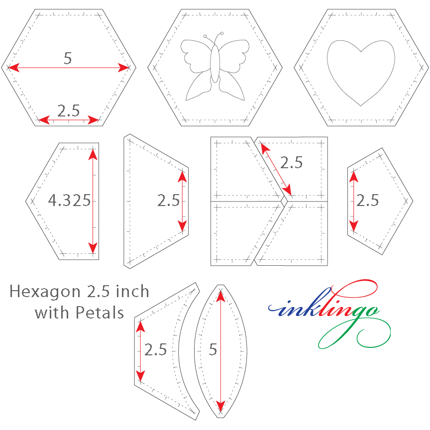 2 5 Inch Hexagons With Petals 60 PDF