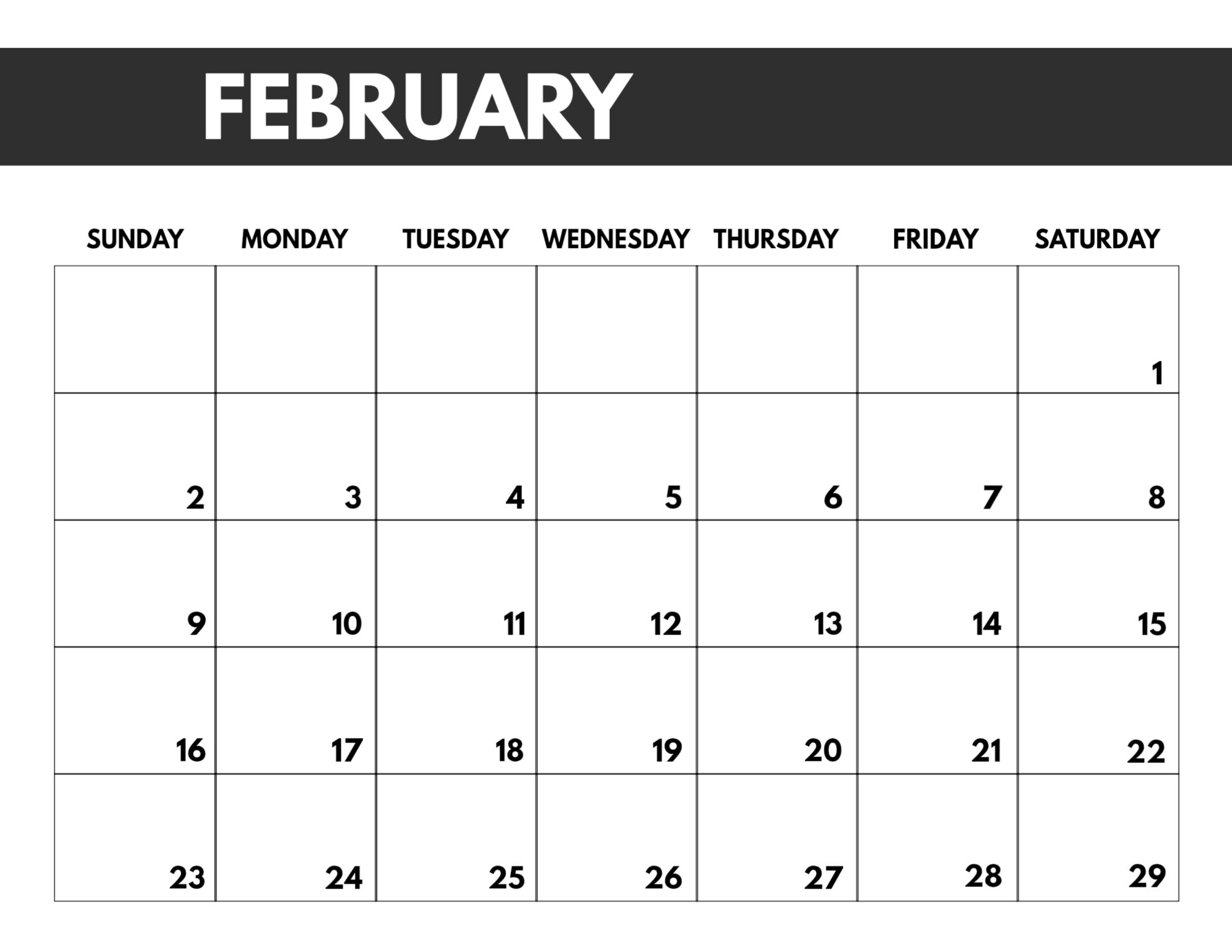 2020 Free Monthly Calendar Template Paper Trail Design