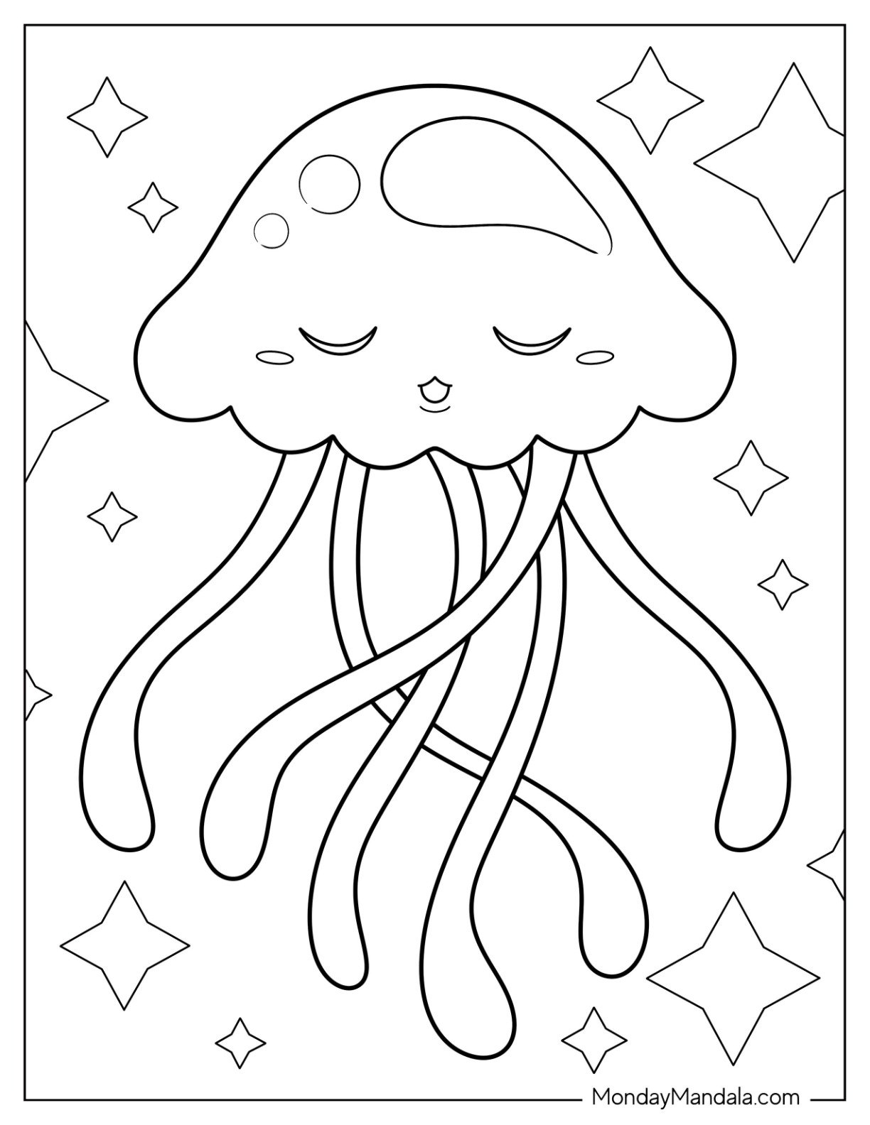 22 Jellyfish Coloring Pages Free PDF Printables 