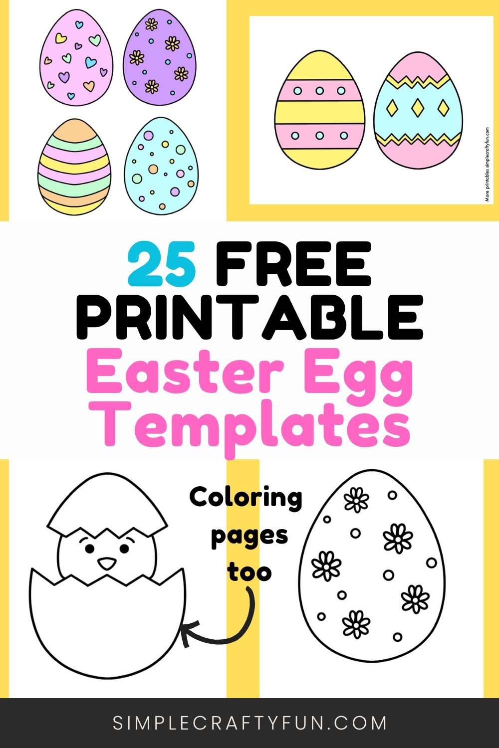 25 Easter Egg Printable Templates And Coloring Pages