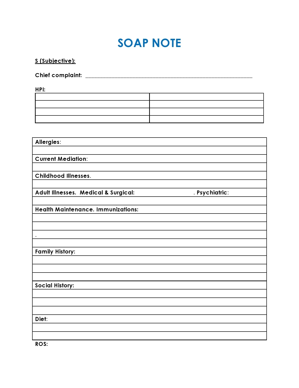30 Blank SOAP Note Templates Examples TemplateArchive 30 Blank SOAP Note Templates Examples TemplateArchive
