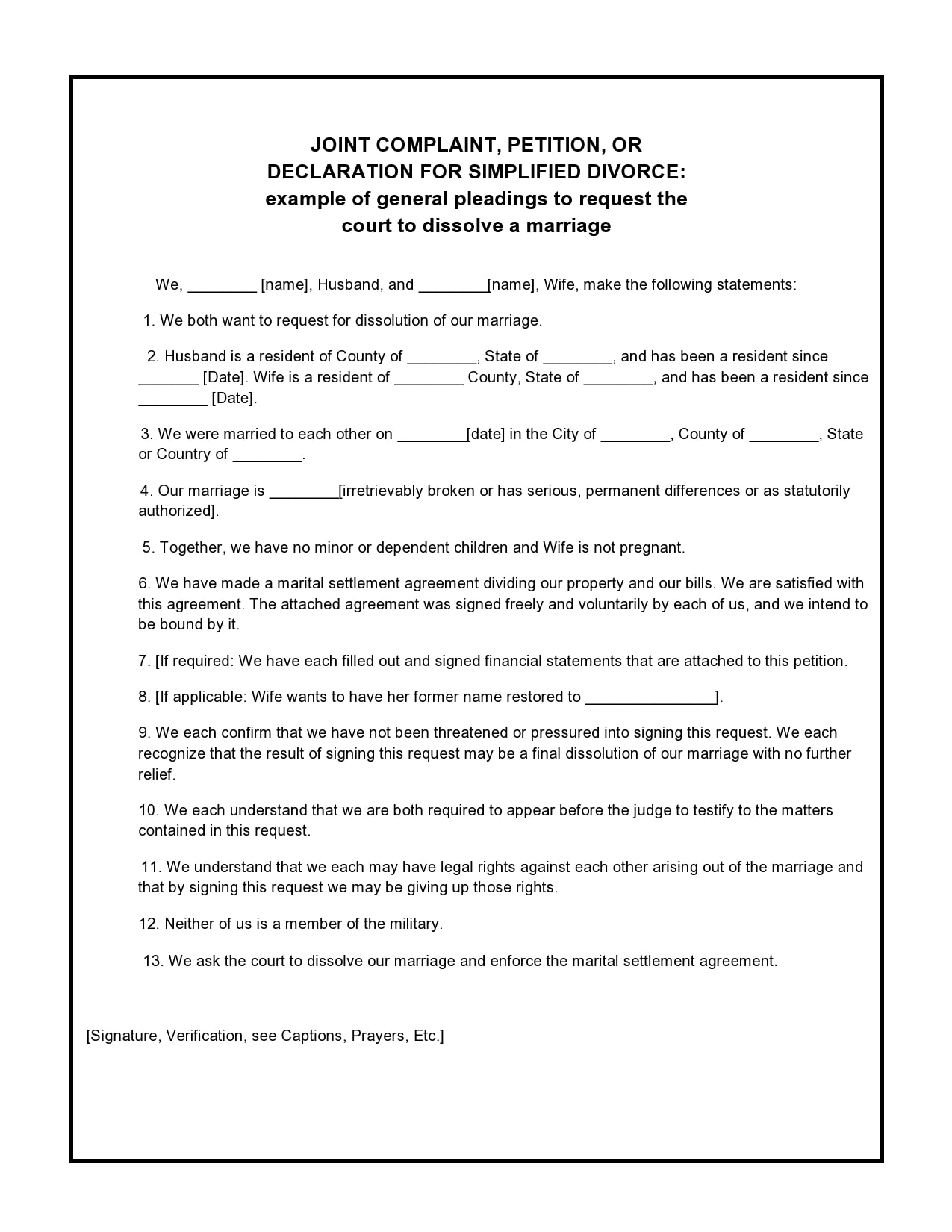 30 Free Divorce Papers Real U0026 Fake TemplateArchive