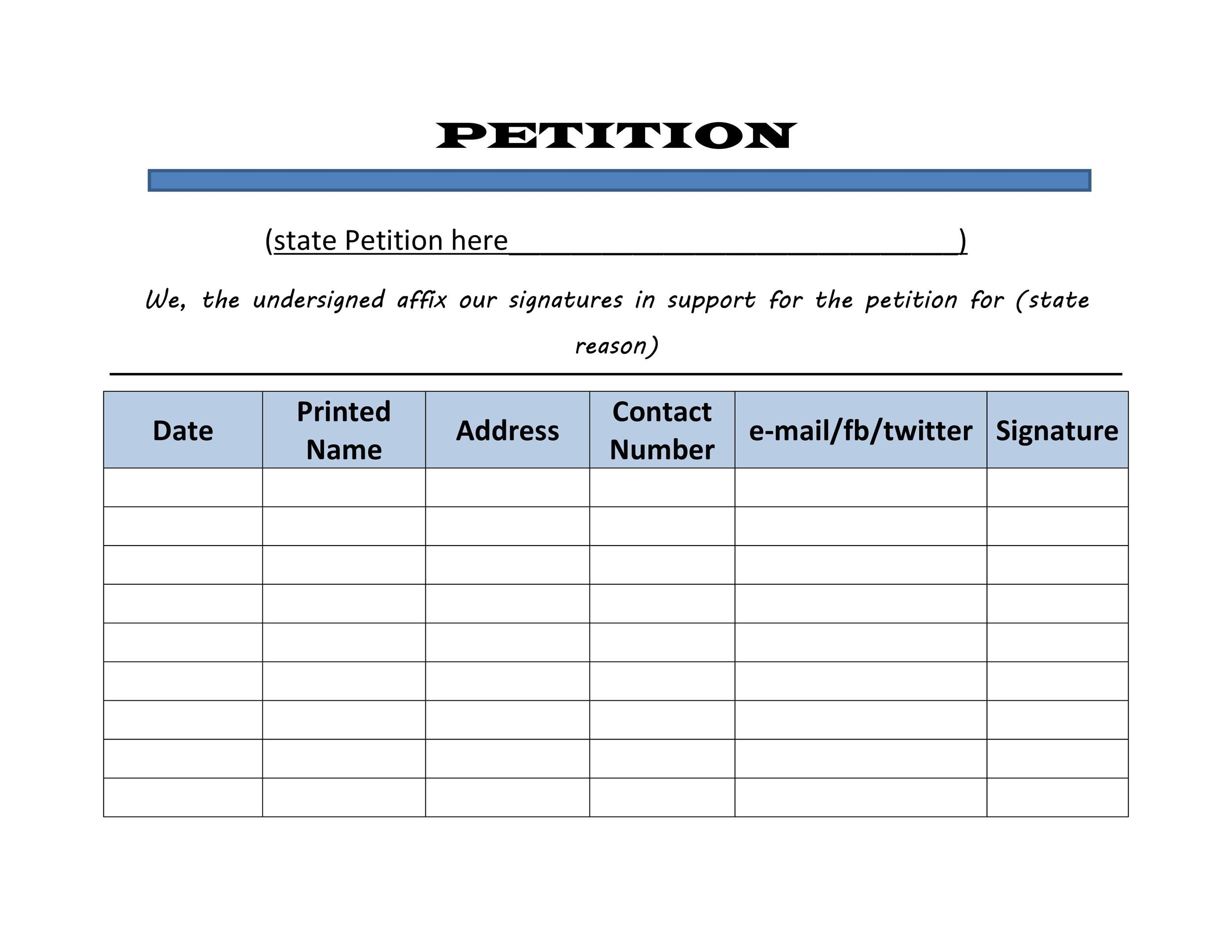 30 Petition Templates How To Write Petition Guide 30 Petition Templates How To Write Petition Guide