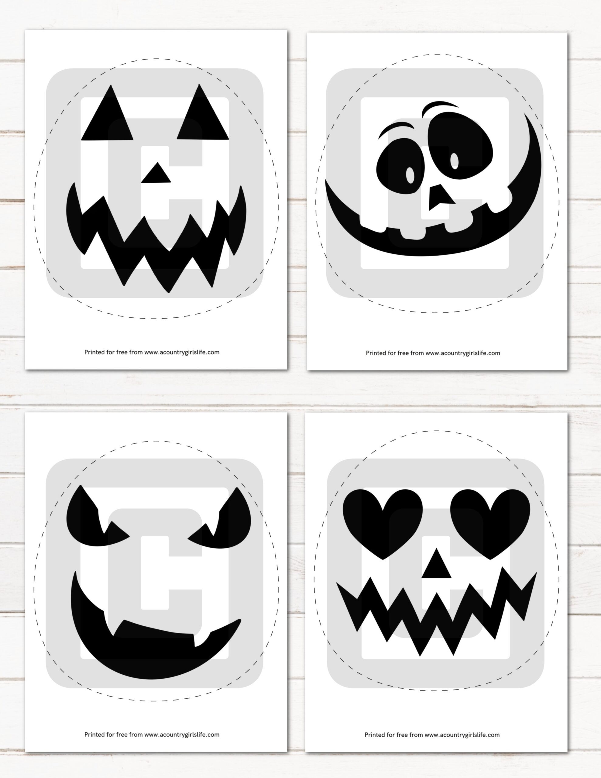 31 EASY FREE Printable Pumpkin Carving Stencils A Country Worksheets Library