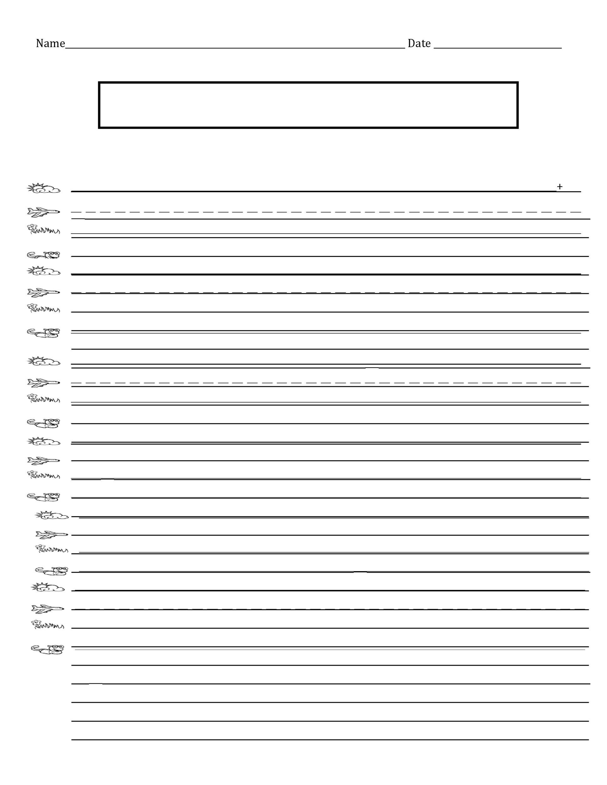 Free Printable Lined Paper Template