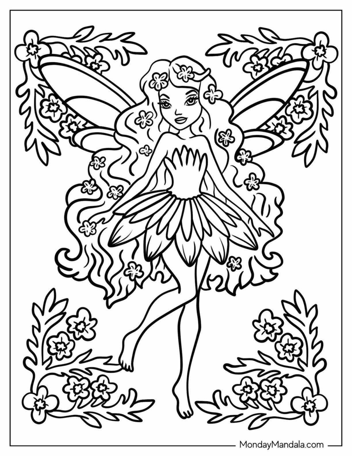 34 Fairy Coloring Pages Free PDF Printables
