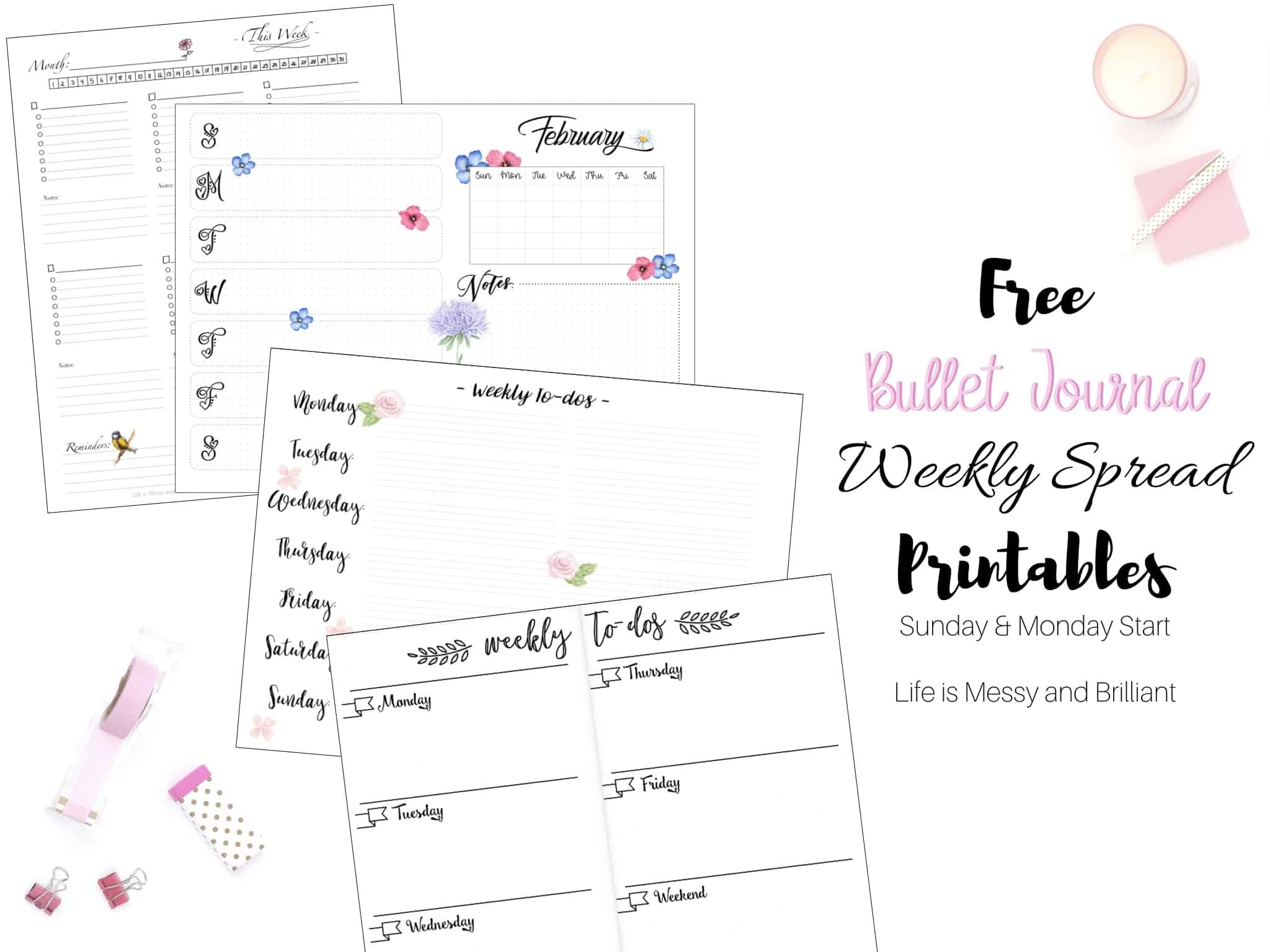 Bullet Journal Template Printable Free Bullet Journal Template Printable Free