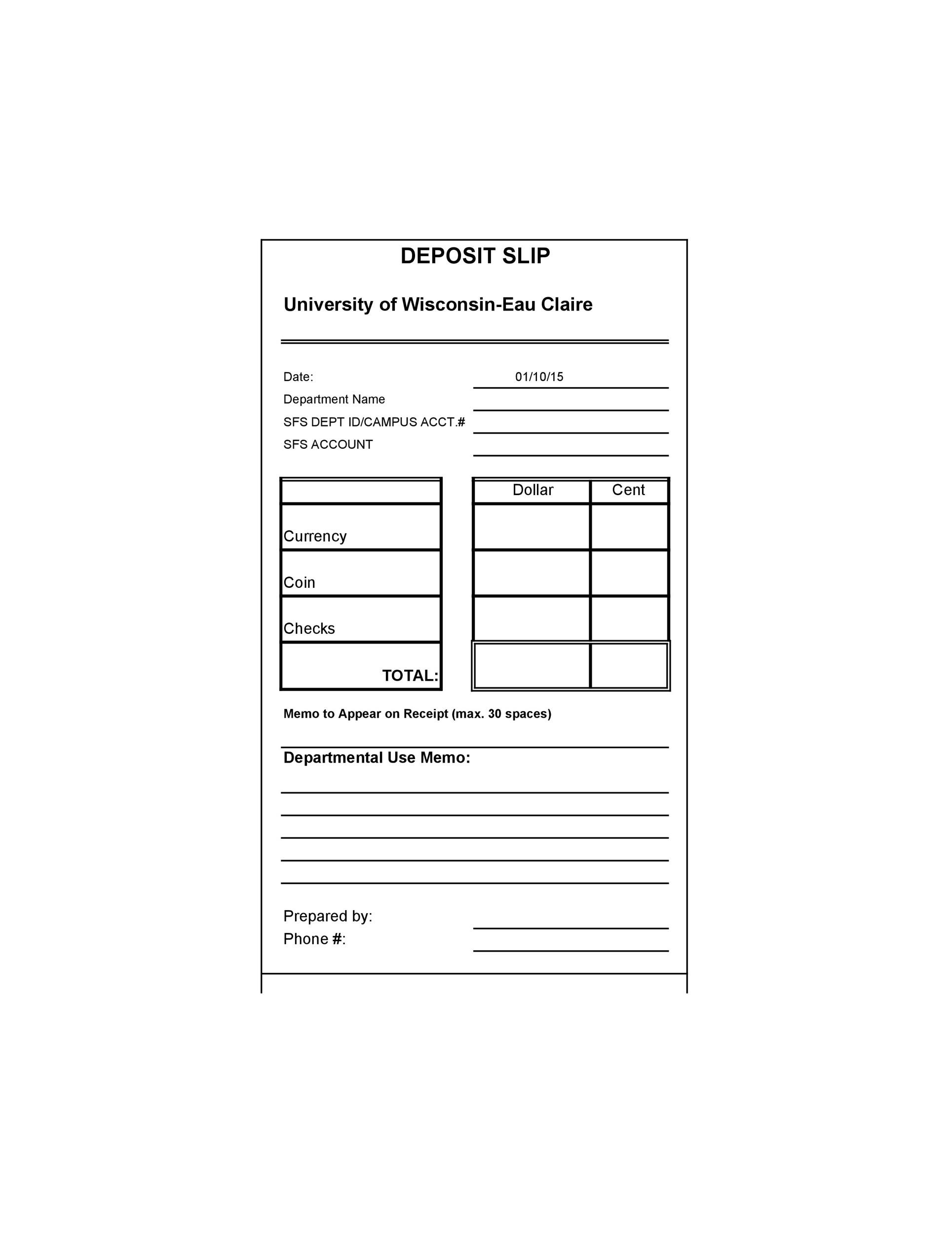 37 Bank Deposit Slip Templates U0026 Examples TemplateLab