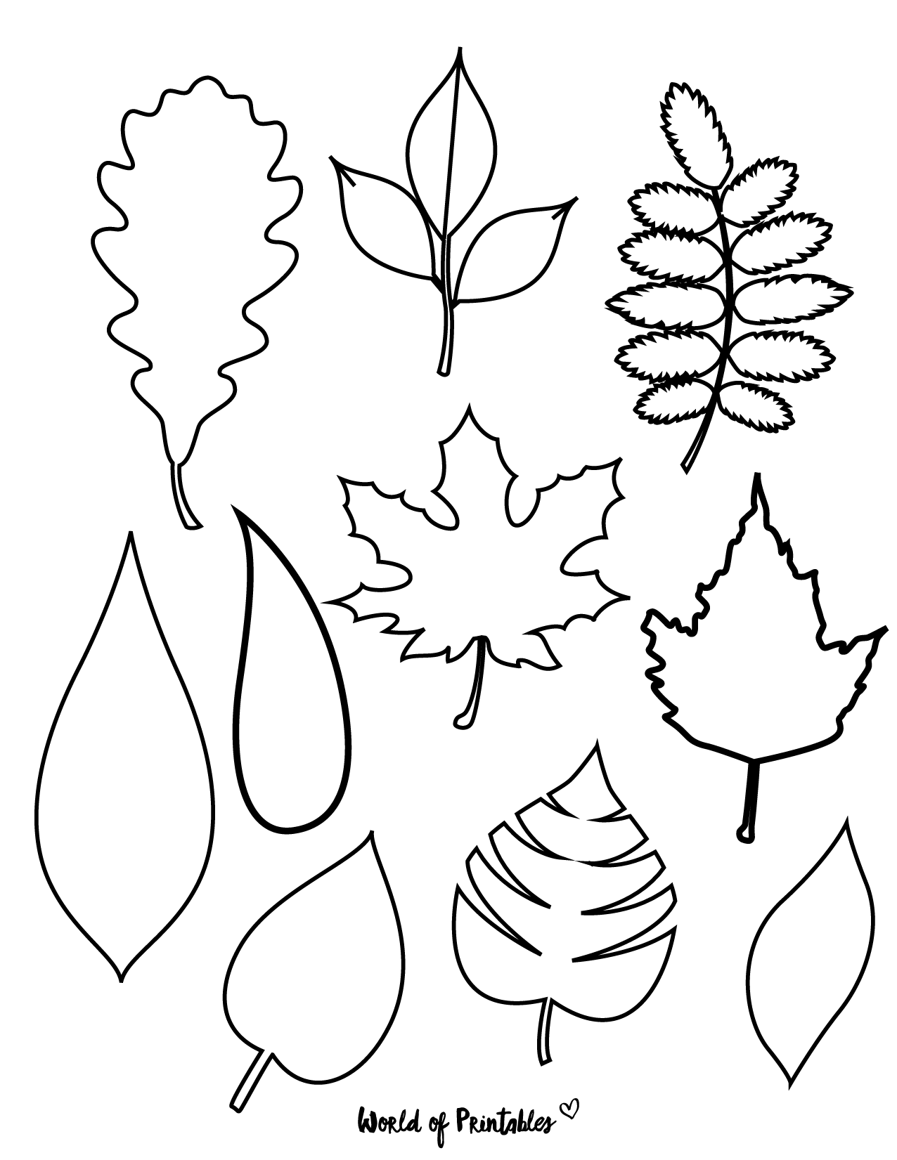37 Printable Leaf Templates Outlines U0026 Shapes Free World Of Printables