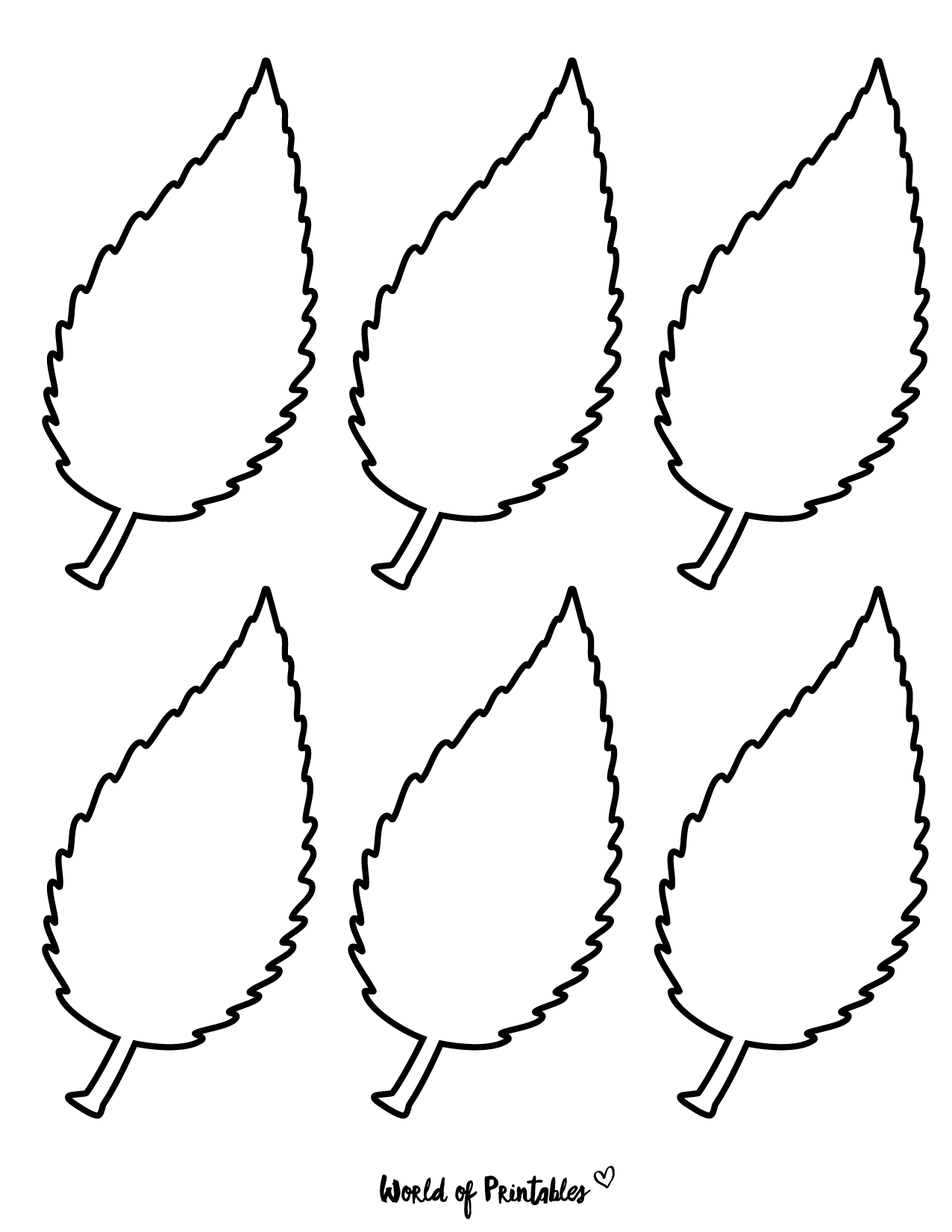 37 Printable Leaf Templates Outlines U0026 Shapes Free World Of Printables