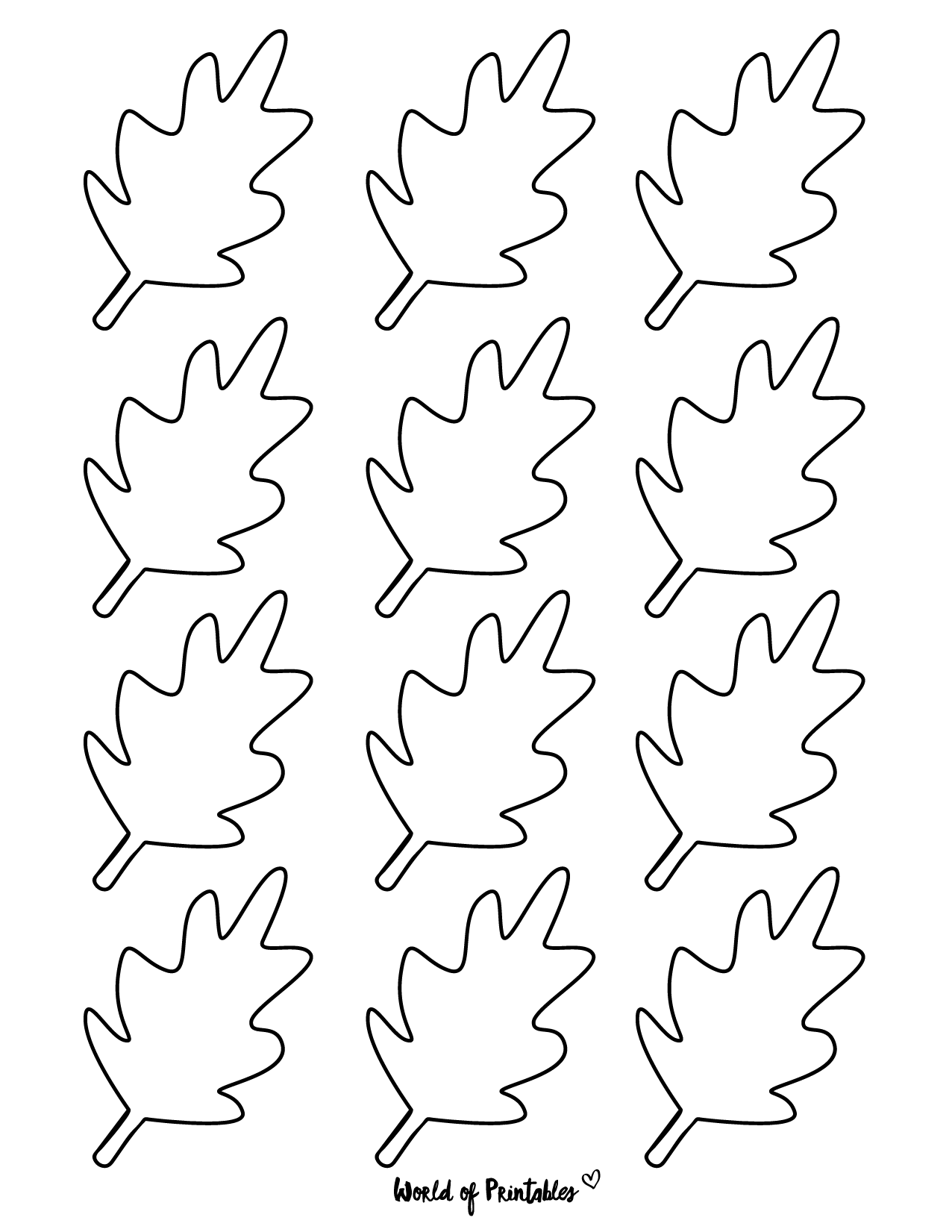 37 Printable Leaf Templates Outlines U0026 Shapes Free World Of Worksheets Library
