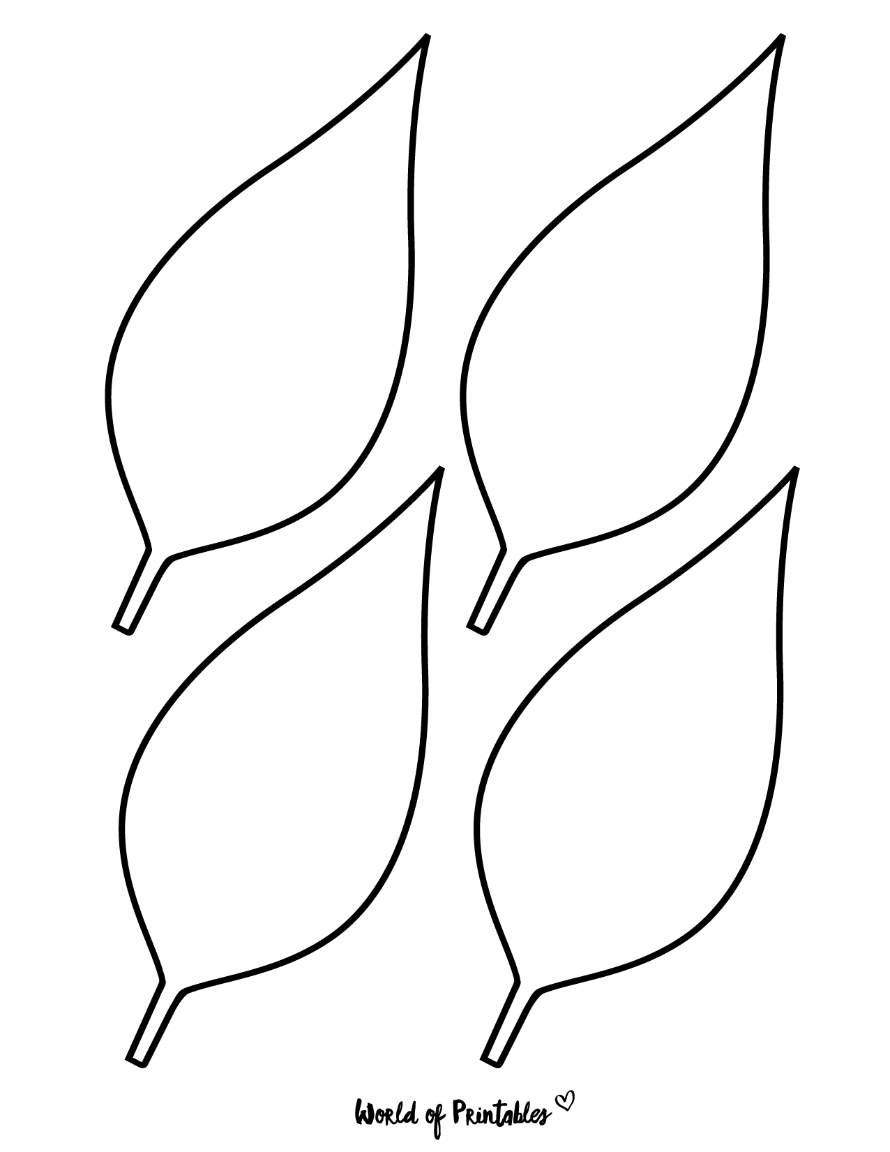 37 Printable Leaf Templates Outlines U0026 Shapes Free World Of 