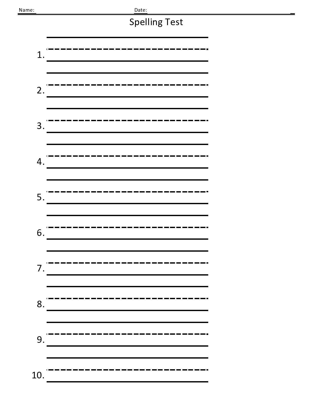 38 Printable Spelling Test Templates Word U0026 PDF TemplateLab 38 Printable Spelling Test Templates Word U0026 PDF TemplateLab