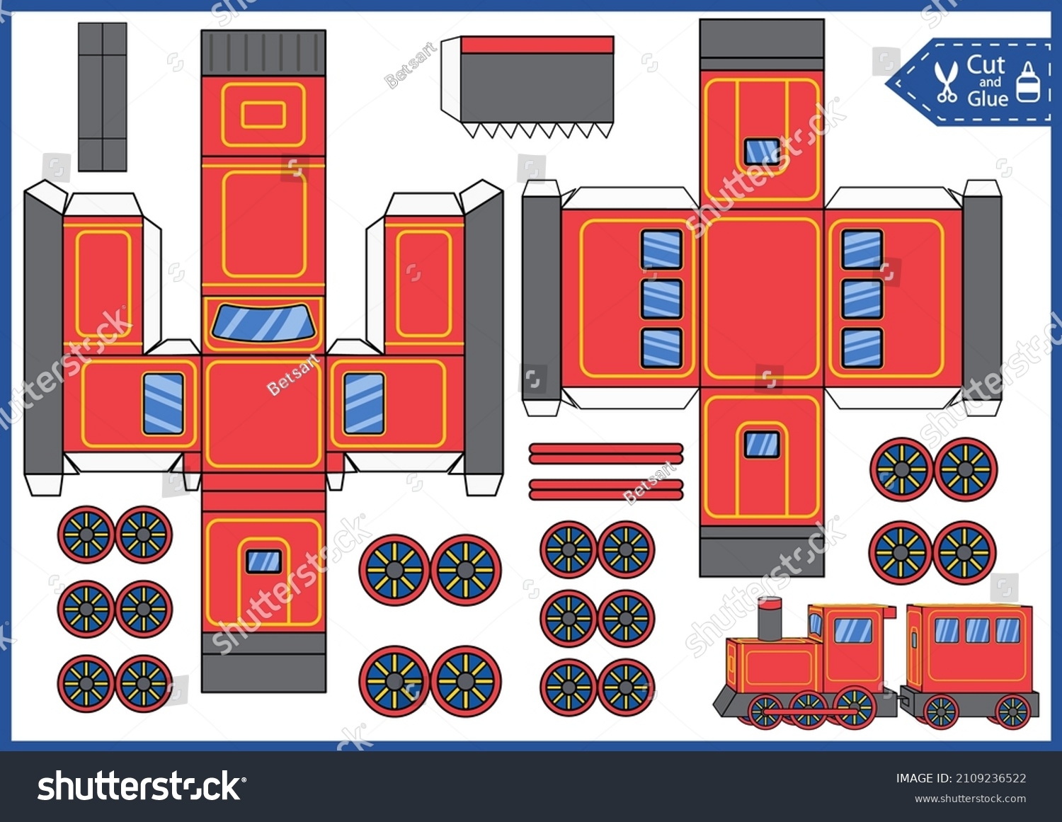 3d Paper Craft Train Over 30 Royalty Free Licensable Stock Illustrations U0026 Drawings Shutterstock