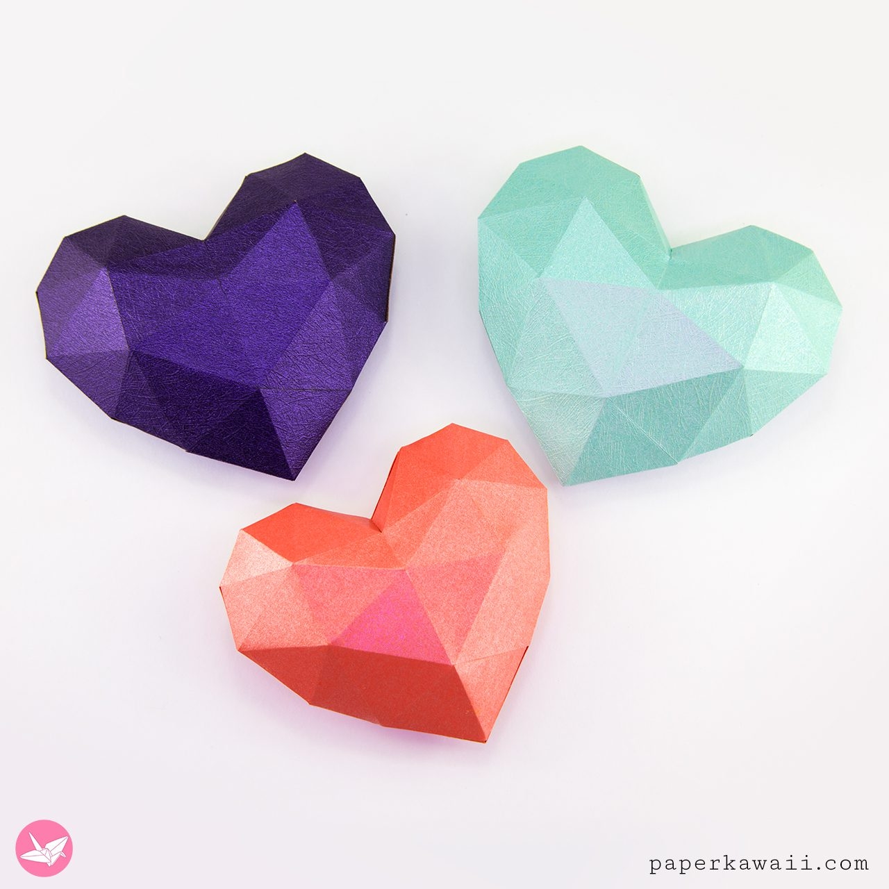 3D Paper Heart Tutorial U0026 Free Template Paper Kawaii 3D Paper Heart Tutorial U0026 Free Template Paper Kawaii