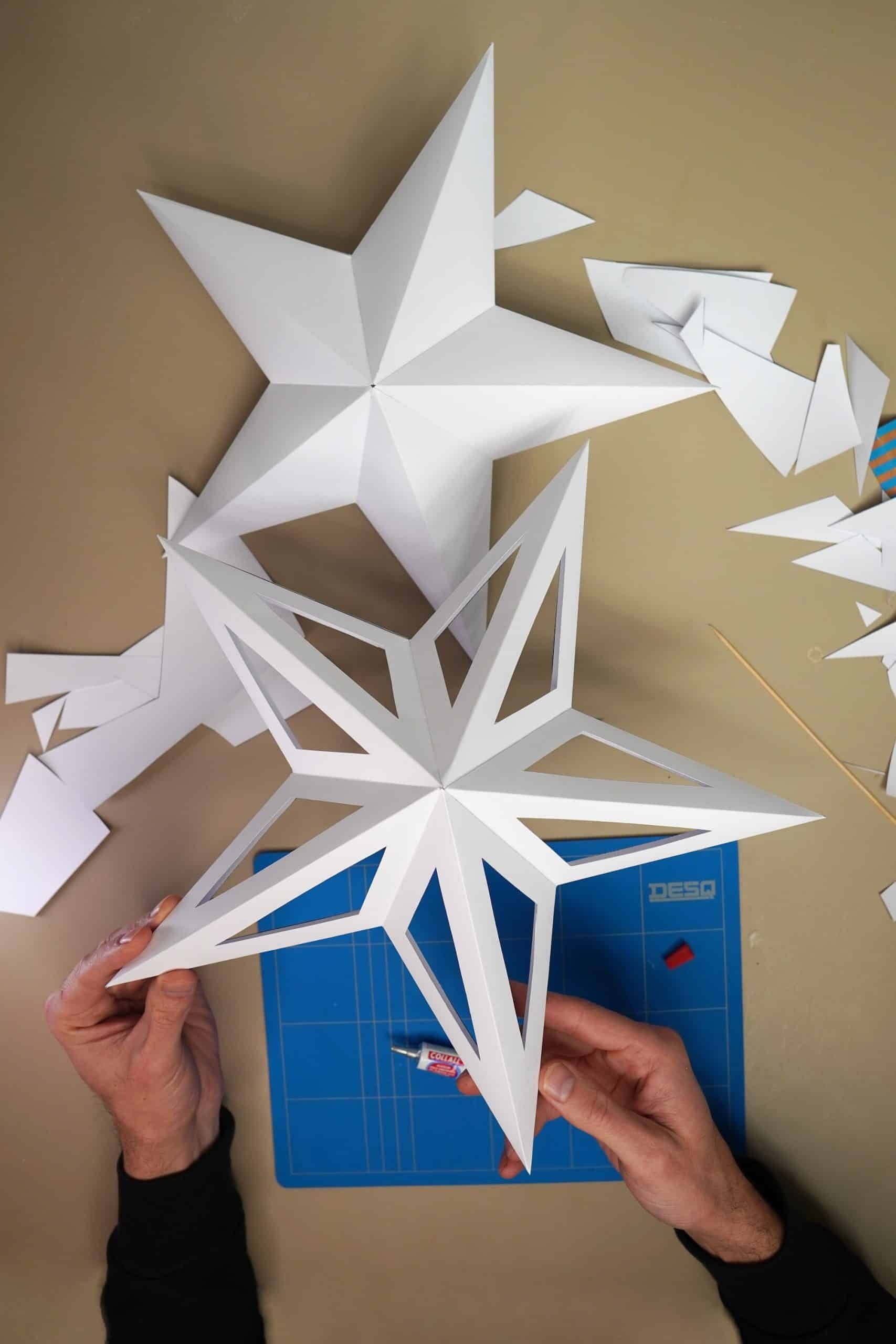 3D Paper Star Template Assemblishop 3D Paper Star Template Assemblishop