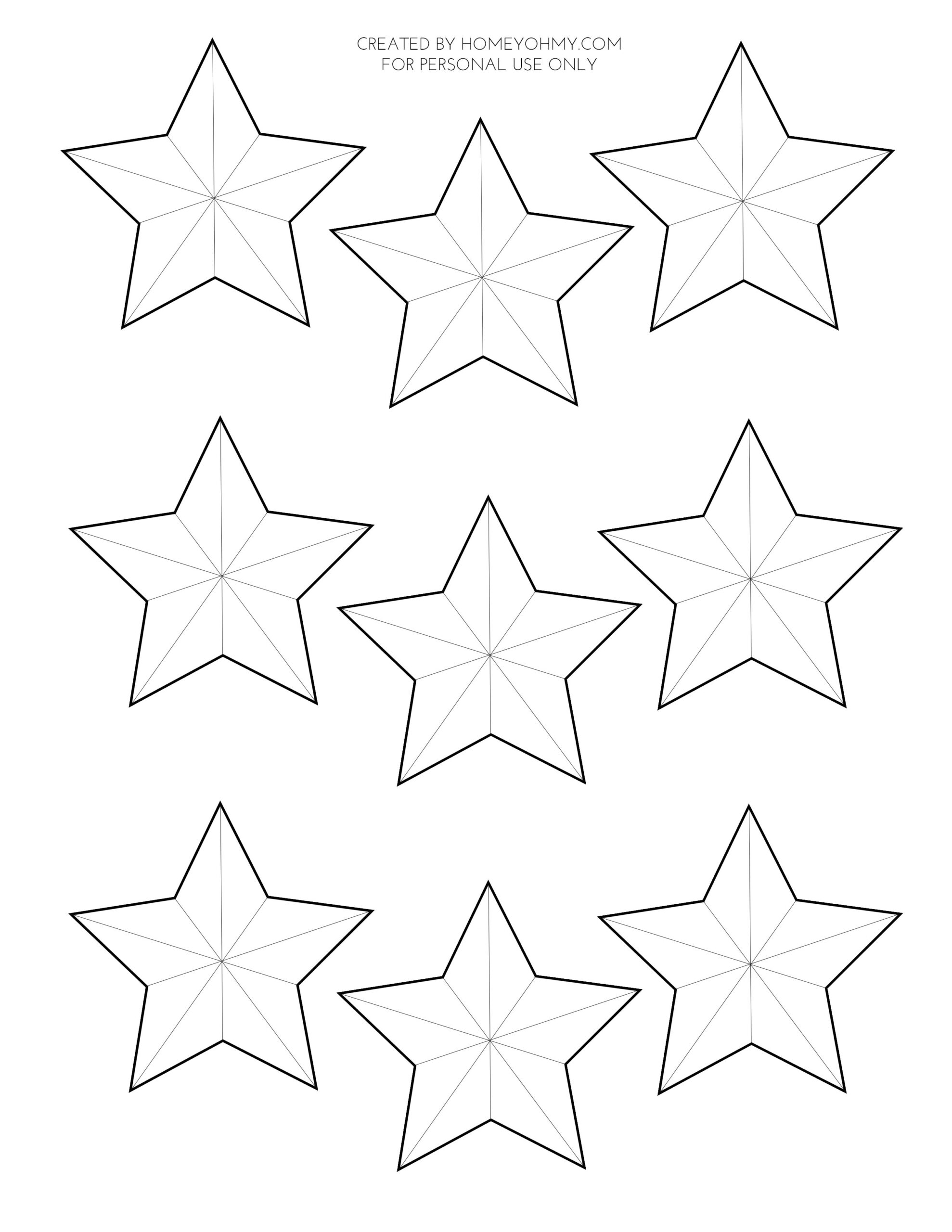 3D Paper Stars Printable Homey Oh My 3D Paper Stars Printable Homey Oh My