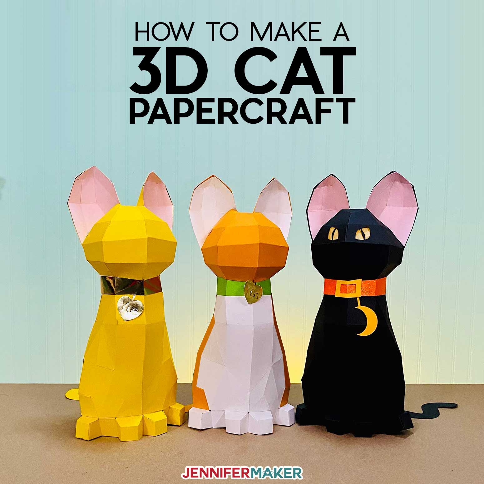 3D Papercraft Cat Free Animal Papercraft Template U0026 SVG File 