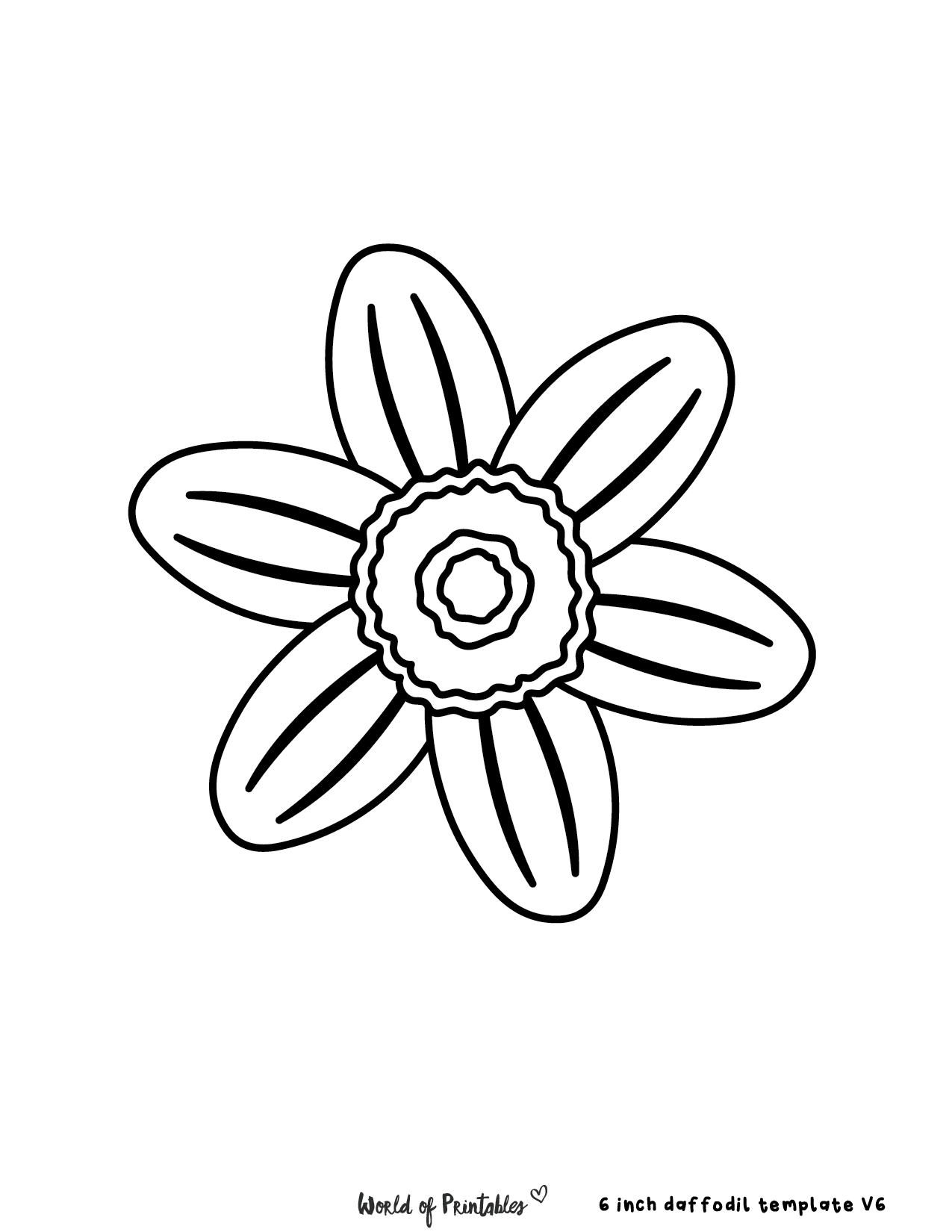 Daffodil Template Printable Free