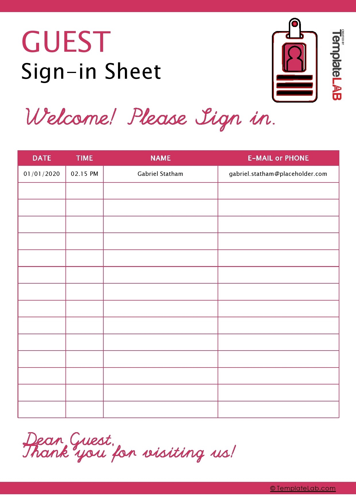 40 Sign Up Sheet Sign In Sheet Templates Word U0026 Excel 