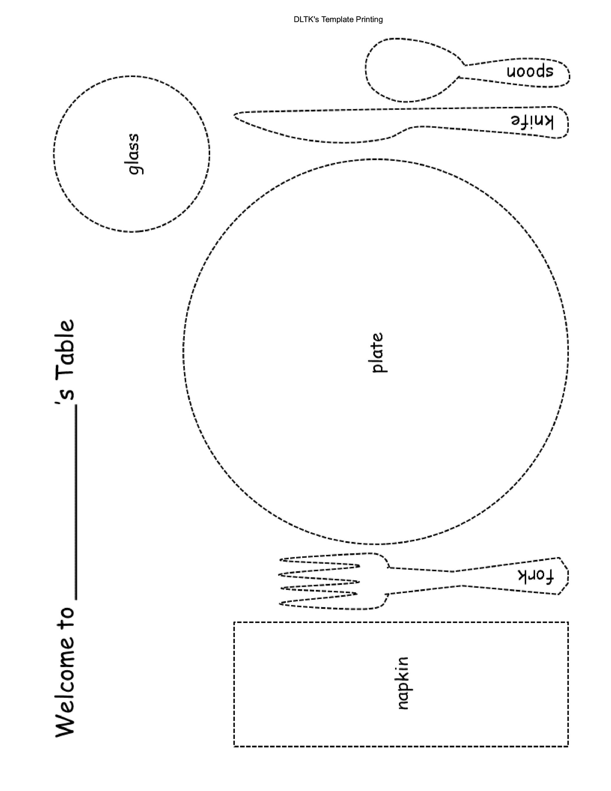 41 Printable Place Setting Templates 100 Free TemplateLab