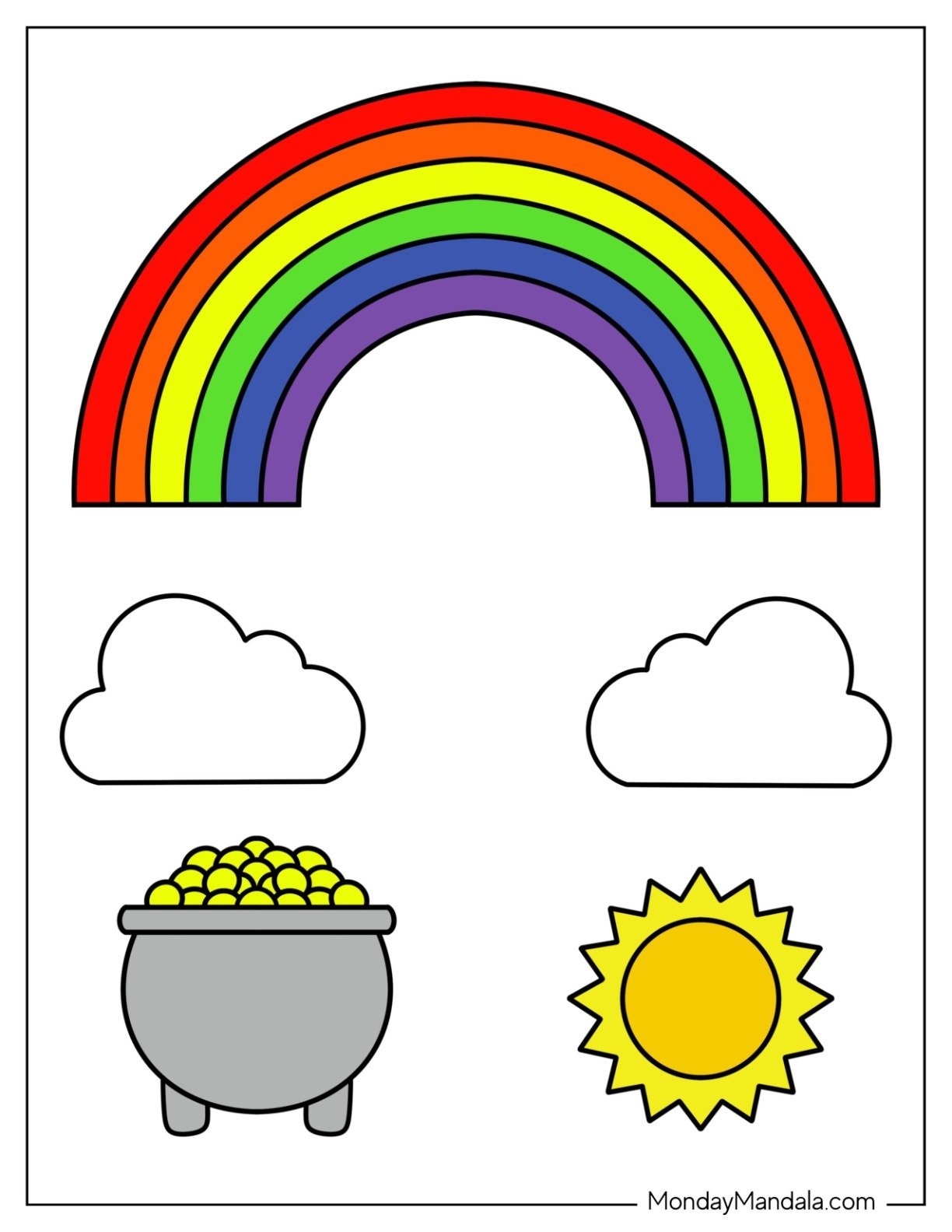 Free Printable Rainbow Templates