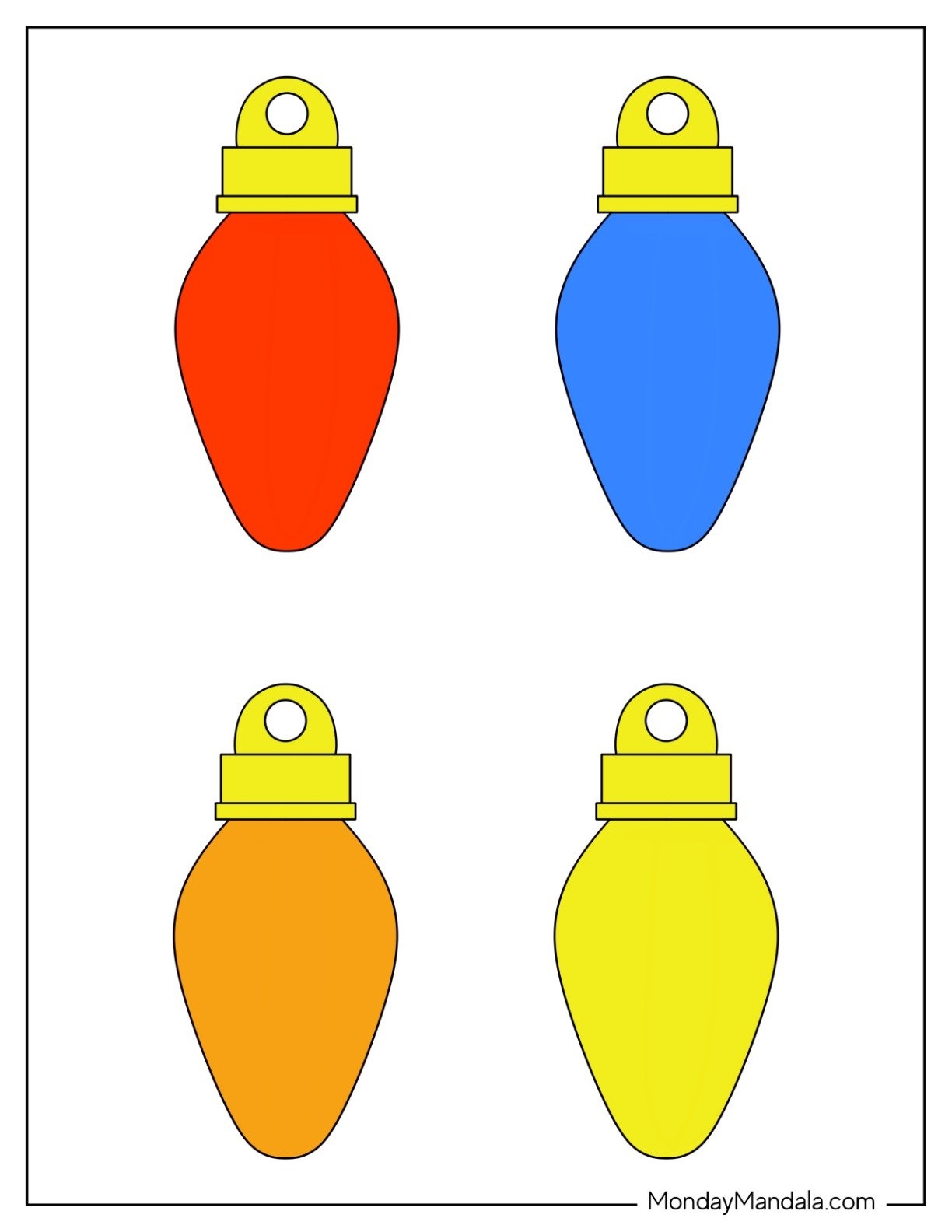Christmas Light Template Free Printable