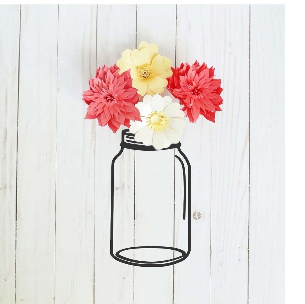 5 Free Mason Jar SVG Printable Template Files