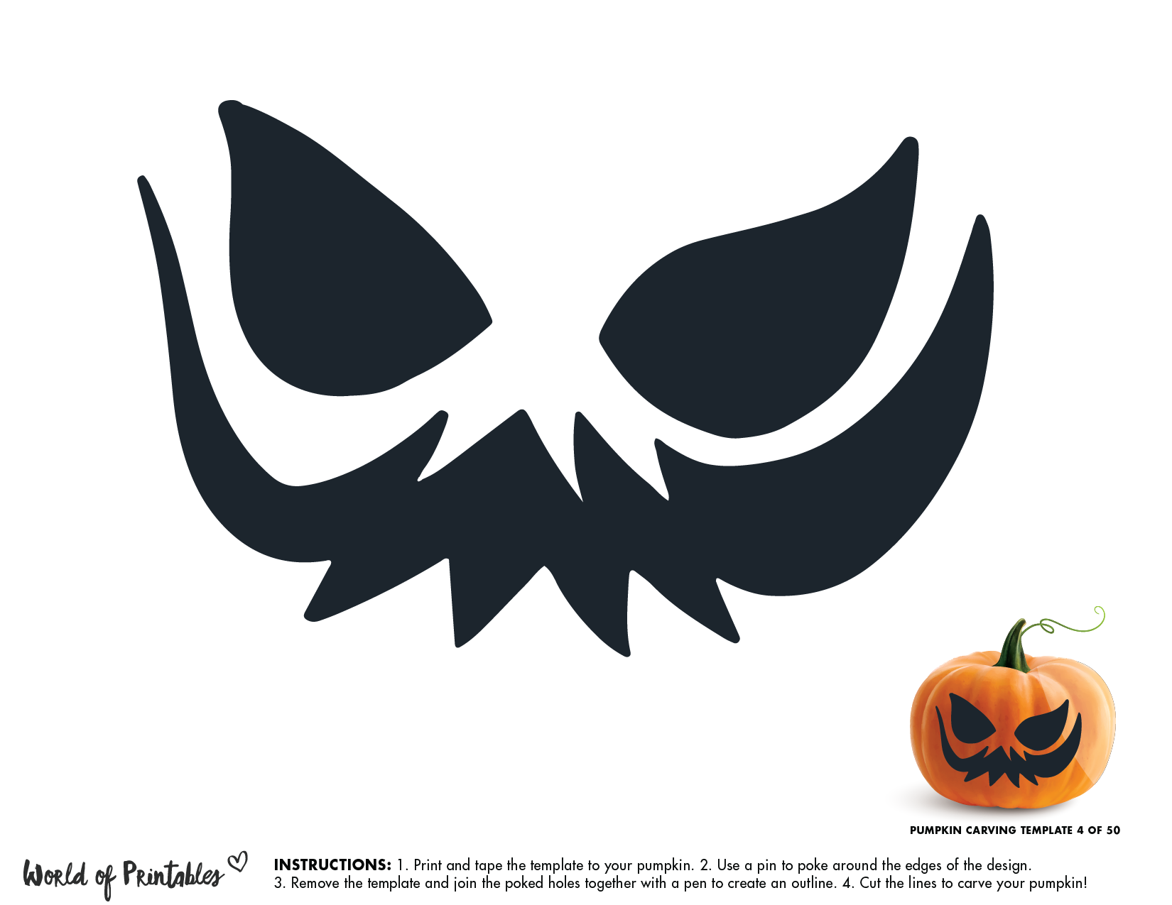 Free Printable Pumpkin Face Template
