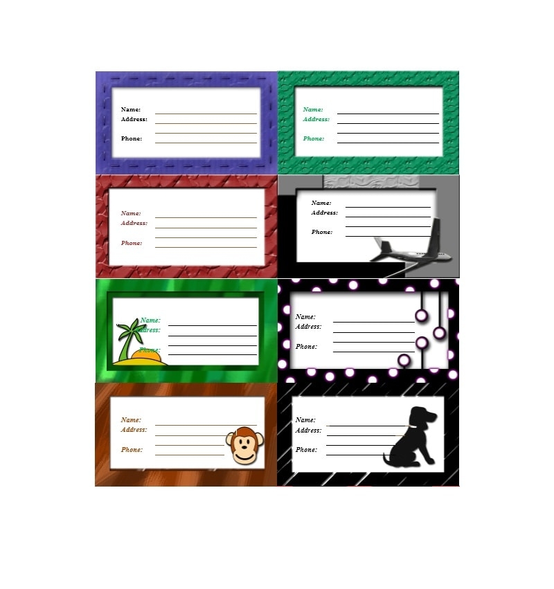 50 Personalized Luggage Tag Templates TemplateArchive