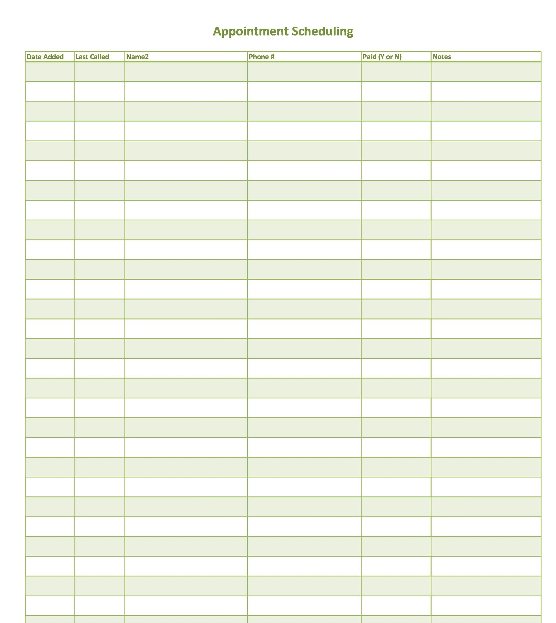 50 Printable Appointment Schedule Templates u0026 Appointment Calendars 