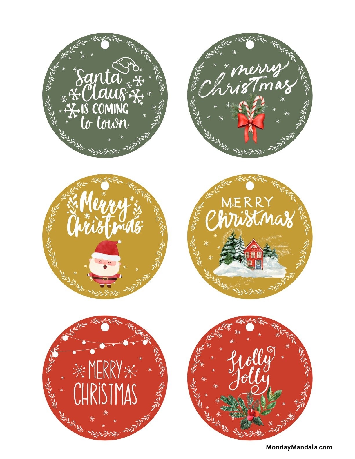 Free Printable Christmas Tags Templates