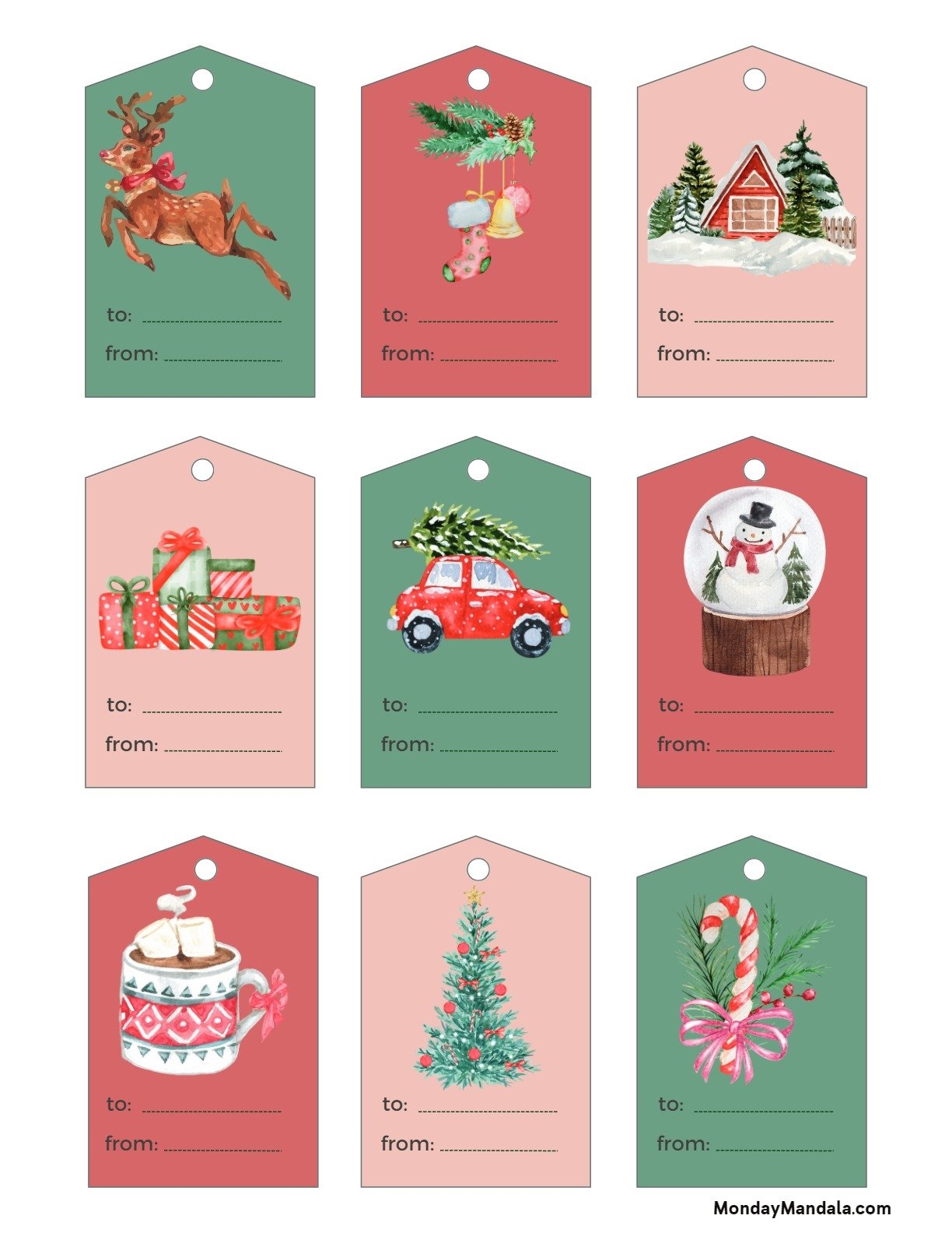 Christmas Labels Free Printable Templates