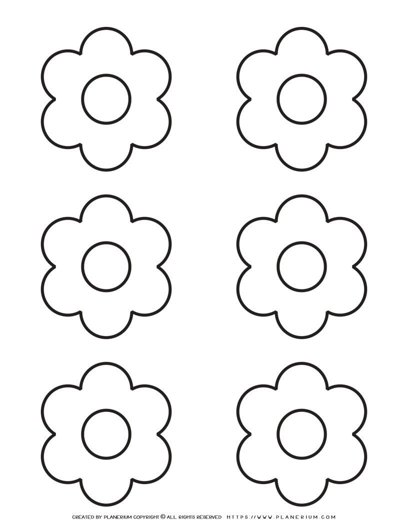 6 Petal Flower Template Six Flowers Planerium
