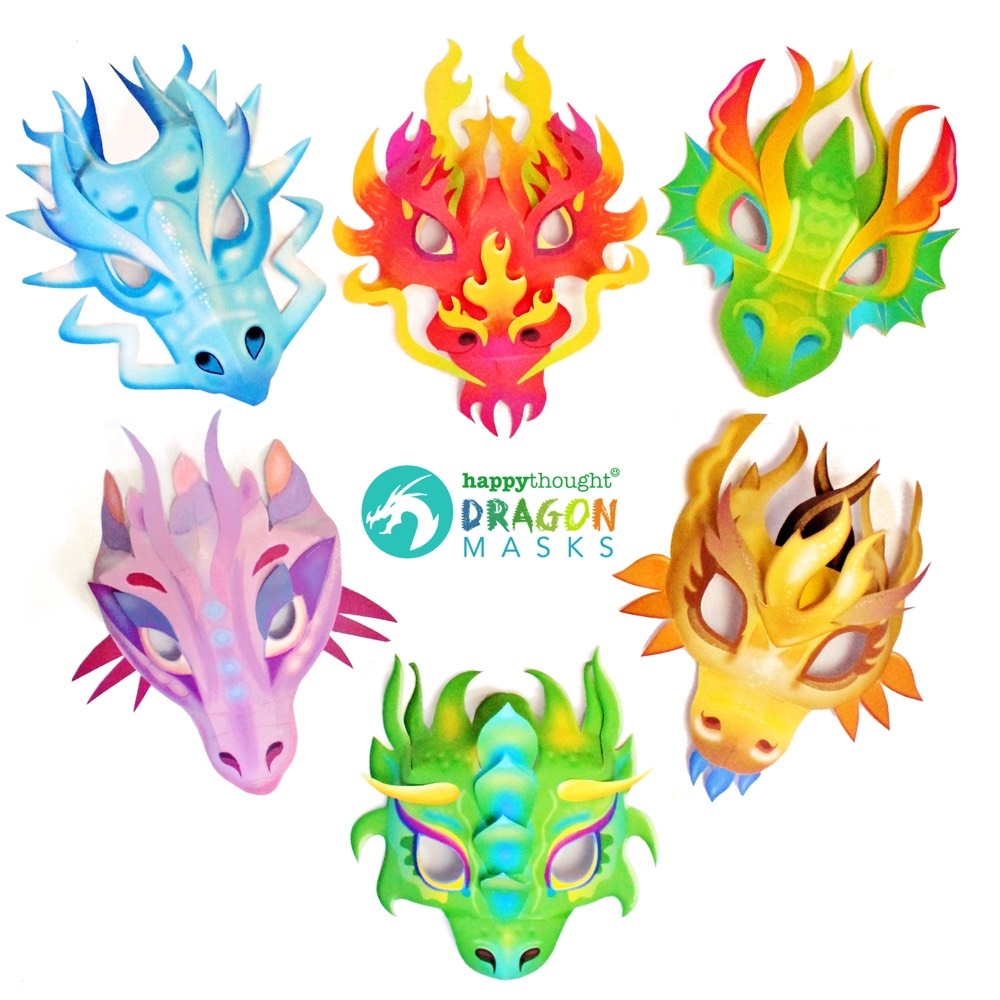 6 Printable Dragon Mask Templates