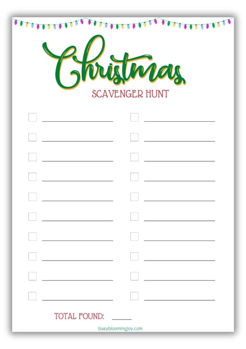 Free Printable Blank Scavenger Hunt Template Free Printable Blank Scavenger Hunt Template