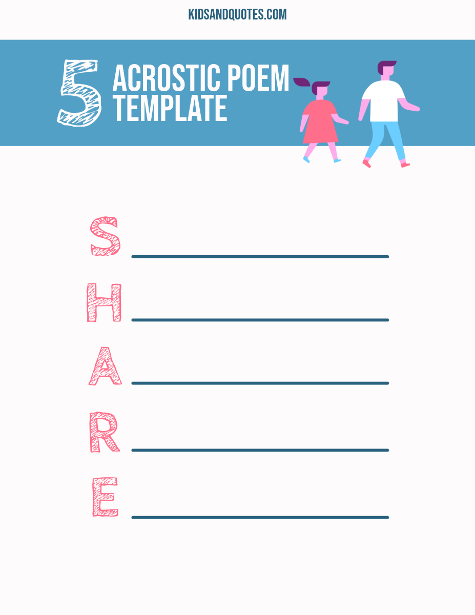 7 Kindness Acrostic Poem Printable Templates That re Free And Amazing Kids U0026 Quotes Quotes Jokes Riddles For Happy And Kind Children