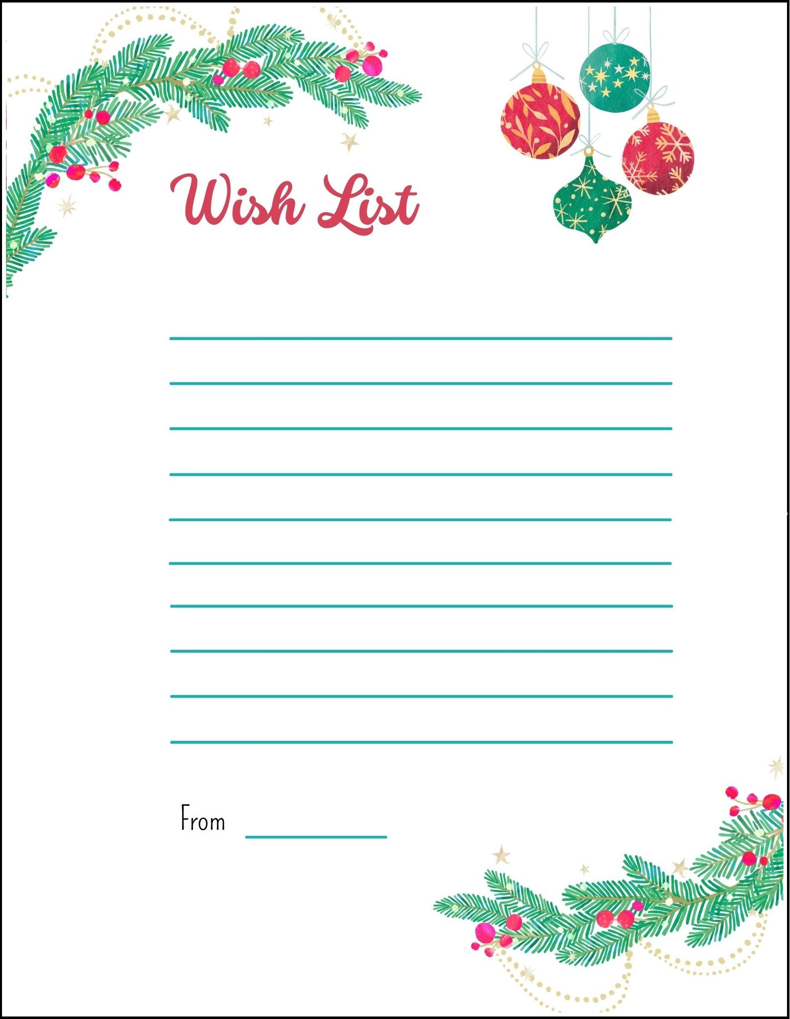 8 Free Printable Christmas List Templates The Stress Free  8 Free Printable Christmas List Templates The Stress Free
