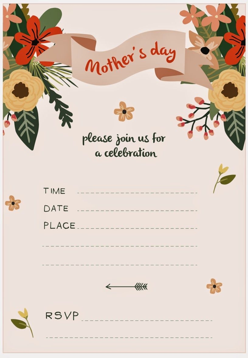 8 Mothers Day Invitations Ideas Invitations Invitation Template 